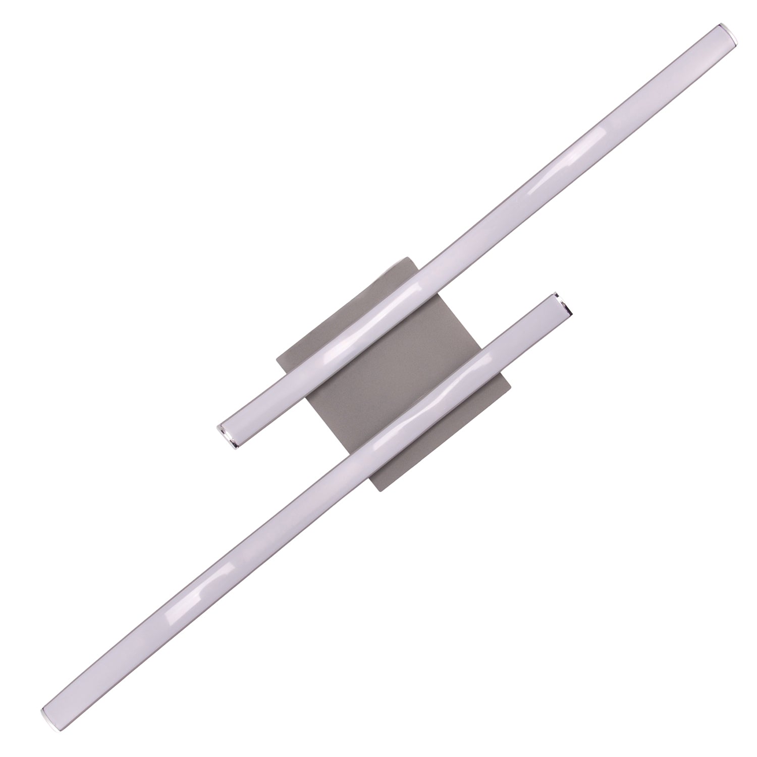 Modern Double Wavy Strip Flush LED Powered Ceiling Light Fitting in Grey Sand Image 3