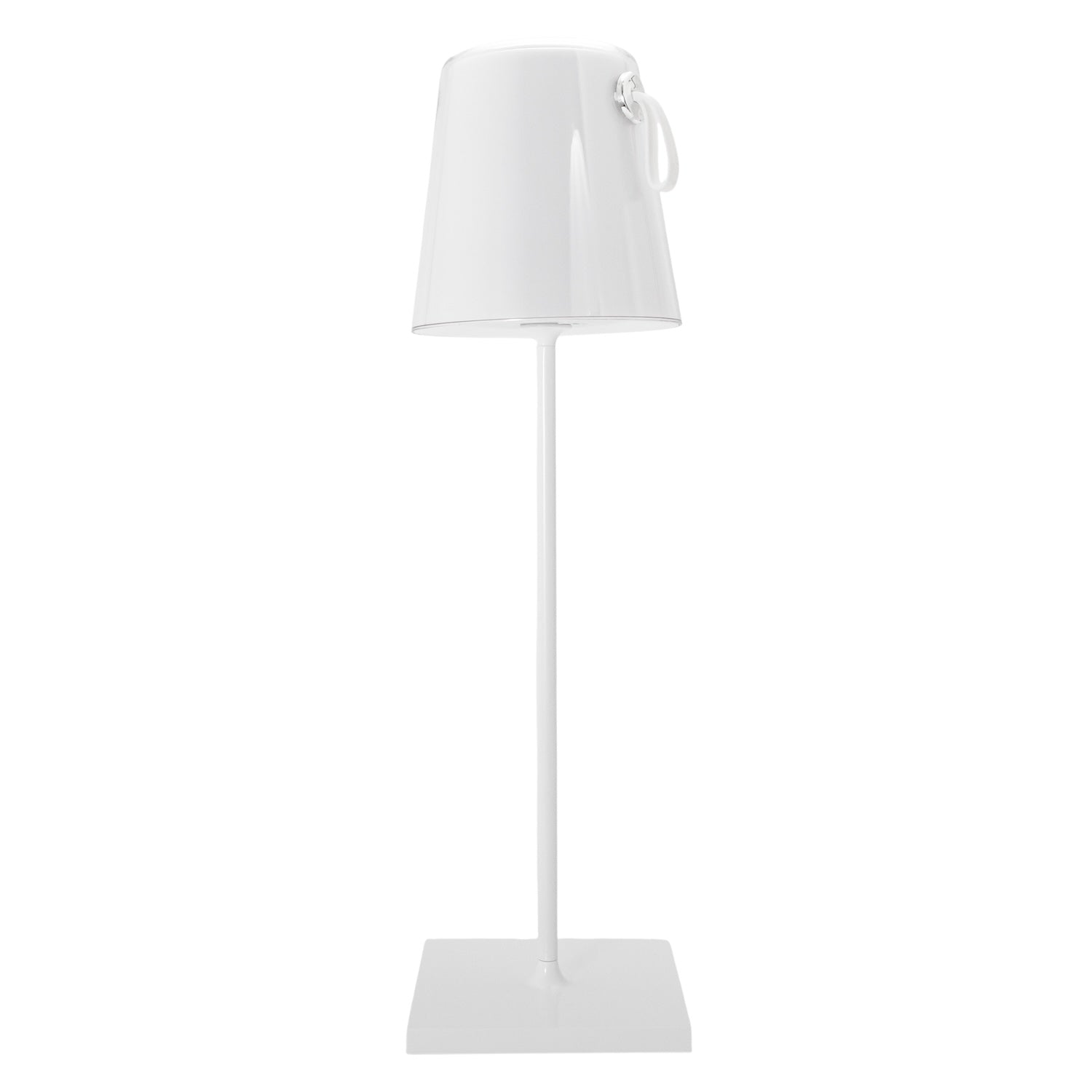 Tall Modern White LED Colour Changing Rechargeable Touch Table Lamp Image 1