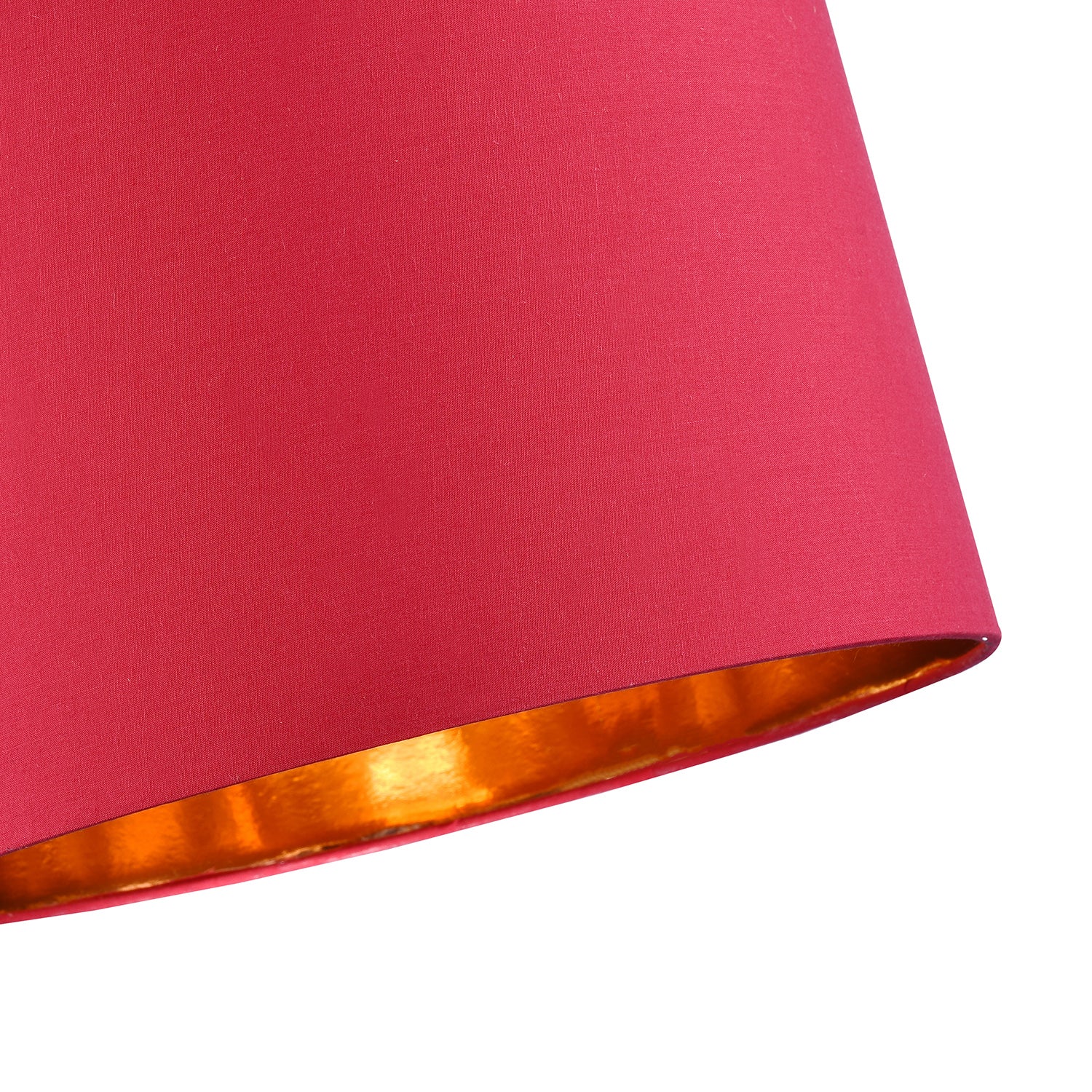 Modern Chic Burgundy Cotton 12" Table/Pendant Lamp Shade with Shiny Copper Inner Image 5