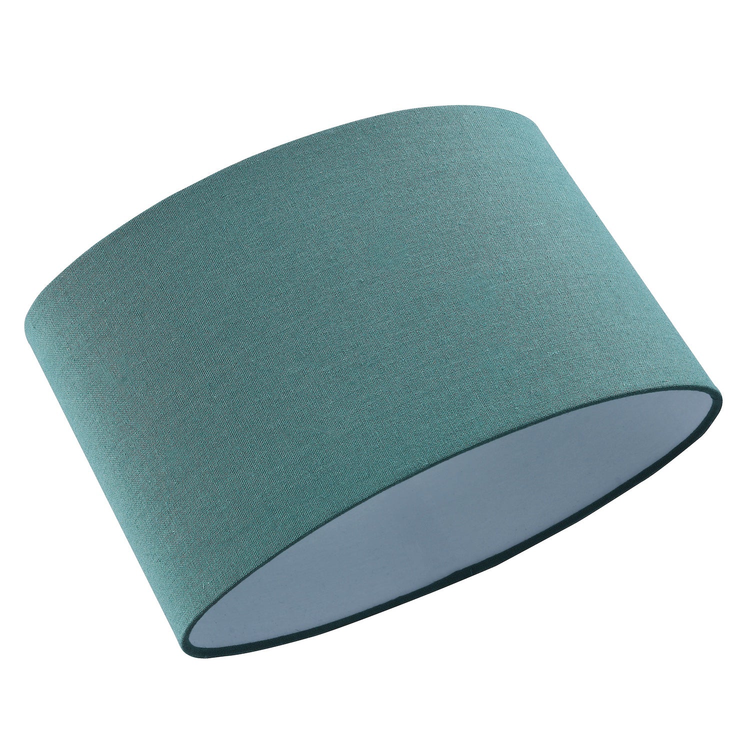 Contemporary and Stylish Forest Green Linen Fabric Oval Lamp Shade - 30cm Width Image 4