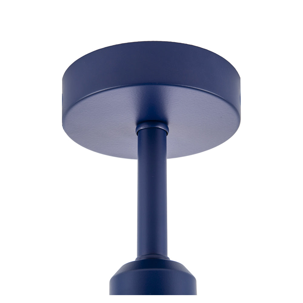 Traditional Midnight Blue Ceiling Light Fitting to Hold Lamp Shades Image 2