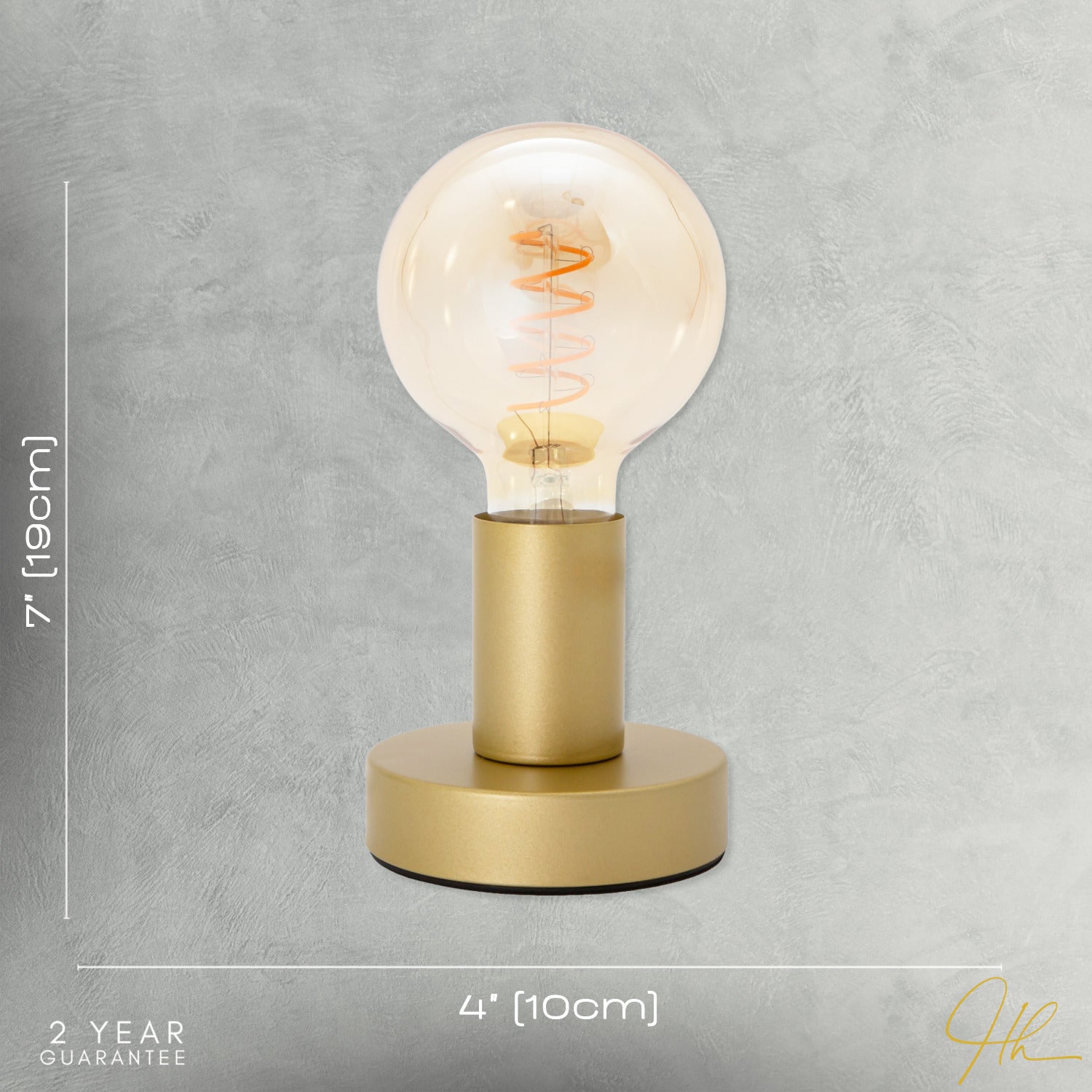 Satin Gold Bulb Holder Table Lamp to Showcase Vintage Filament Bulbs Image 7