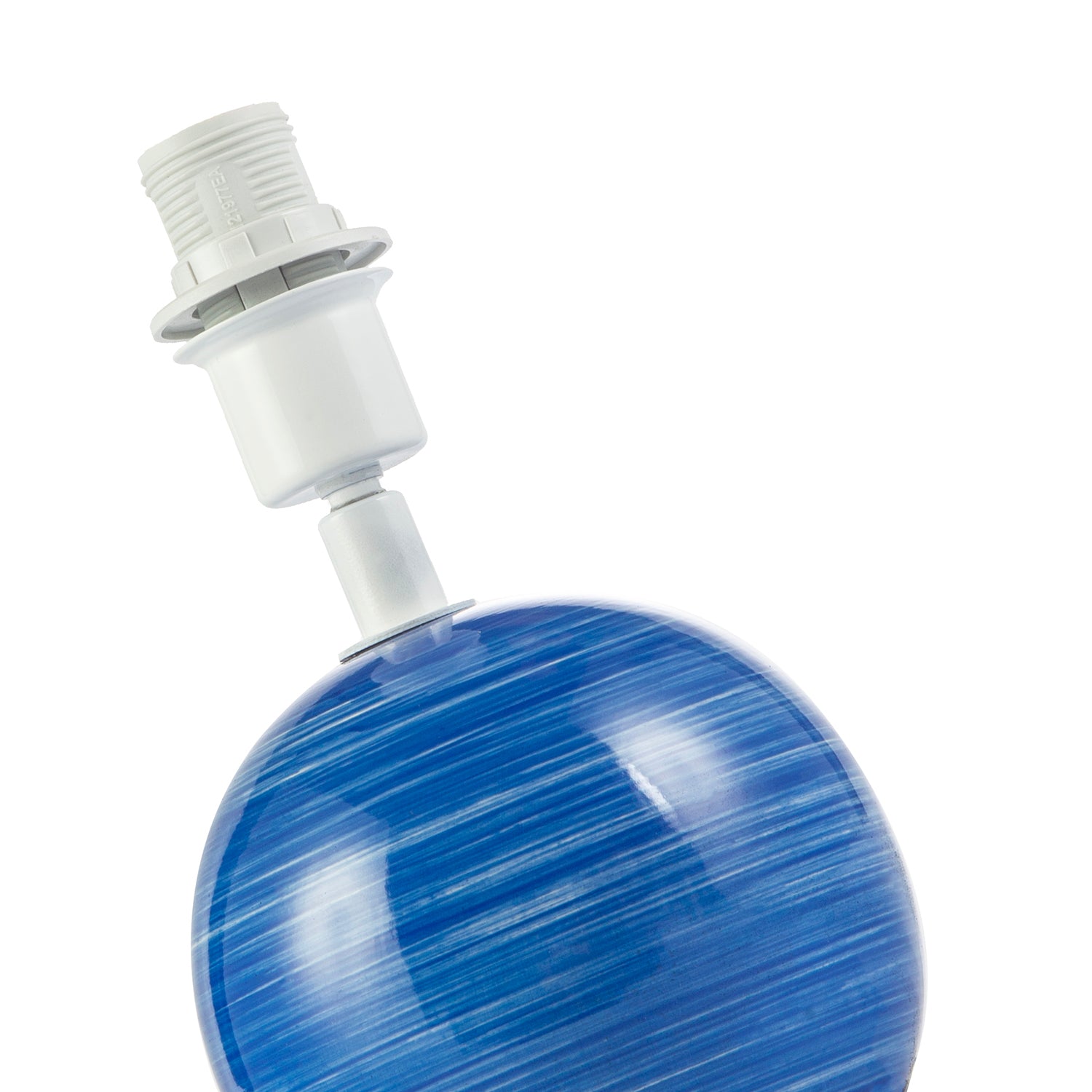 Blue and White Ceramic Gloss Table Lamp Base with Tiltable Lamp Holder Image 5