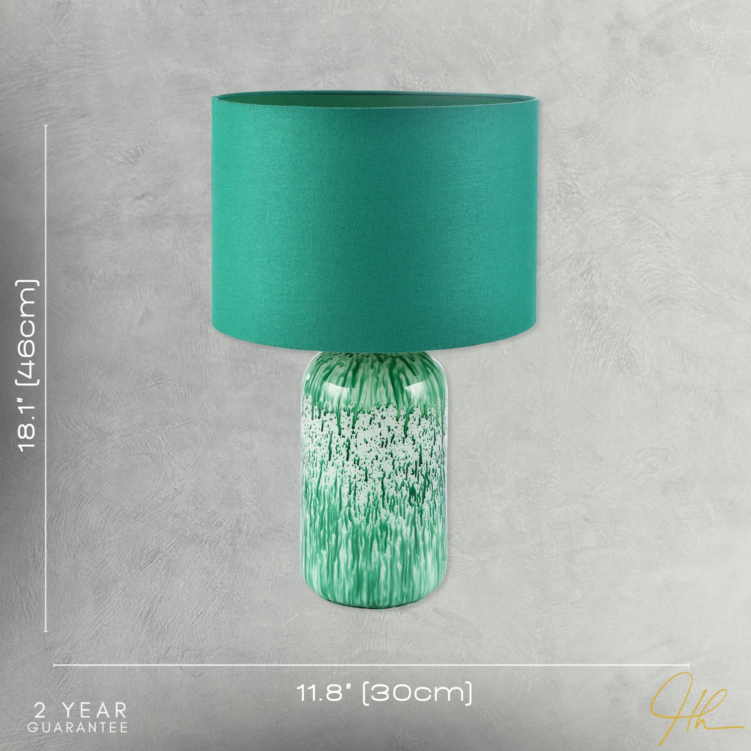Modern Emerald Green Marble Drip Snowflake Glass Table Lamp with Shade Image 7