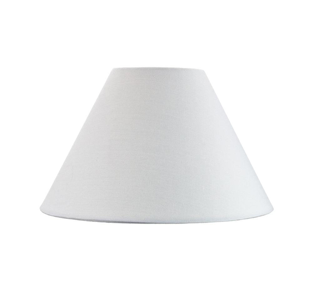 Traditional 10" White Cotton Coolie Lampshade Suitable for Table Lamp or Pendant Image 1