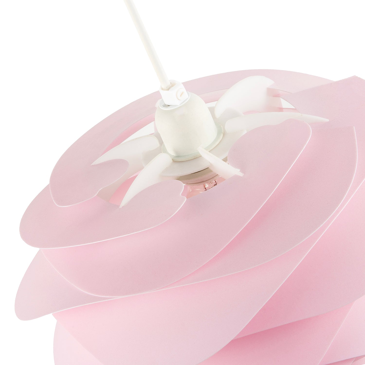 Modern Pink Wavy Rippled Pendant Ceiling Light Shade for Bedroom etc Image 3