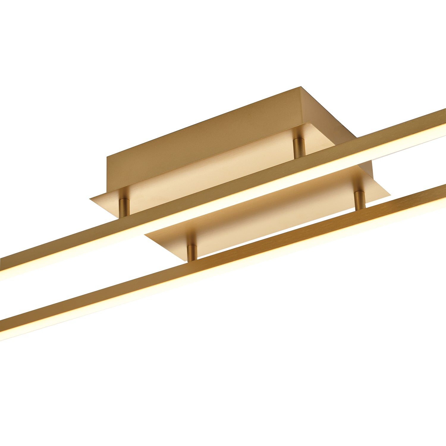 Brushed Gold LED Ceiling Strip Light Fitting - Ideal for Kitchens Image 3