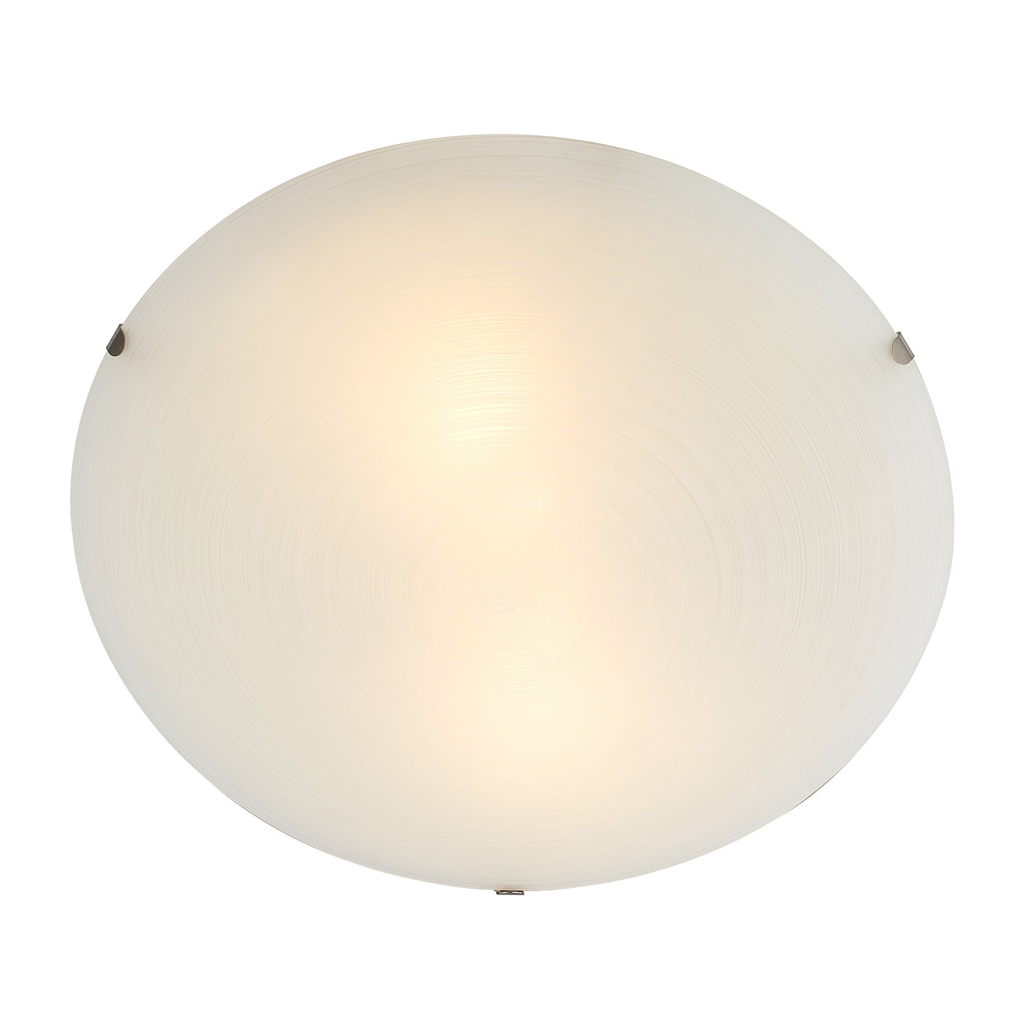 Frosted White Flush 30cm Glass Ceiling Light Fitting with Soft Swirl Decoration Image 5