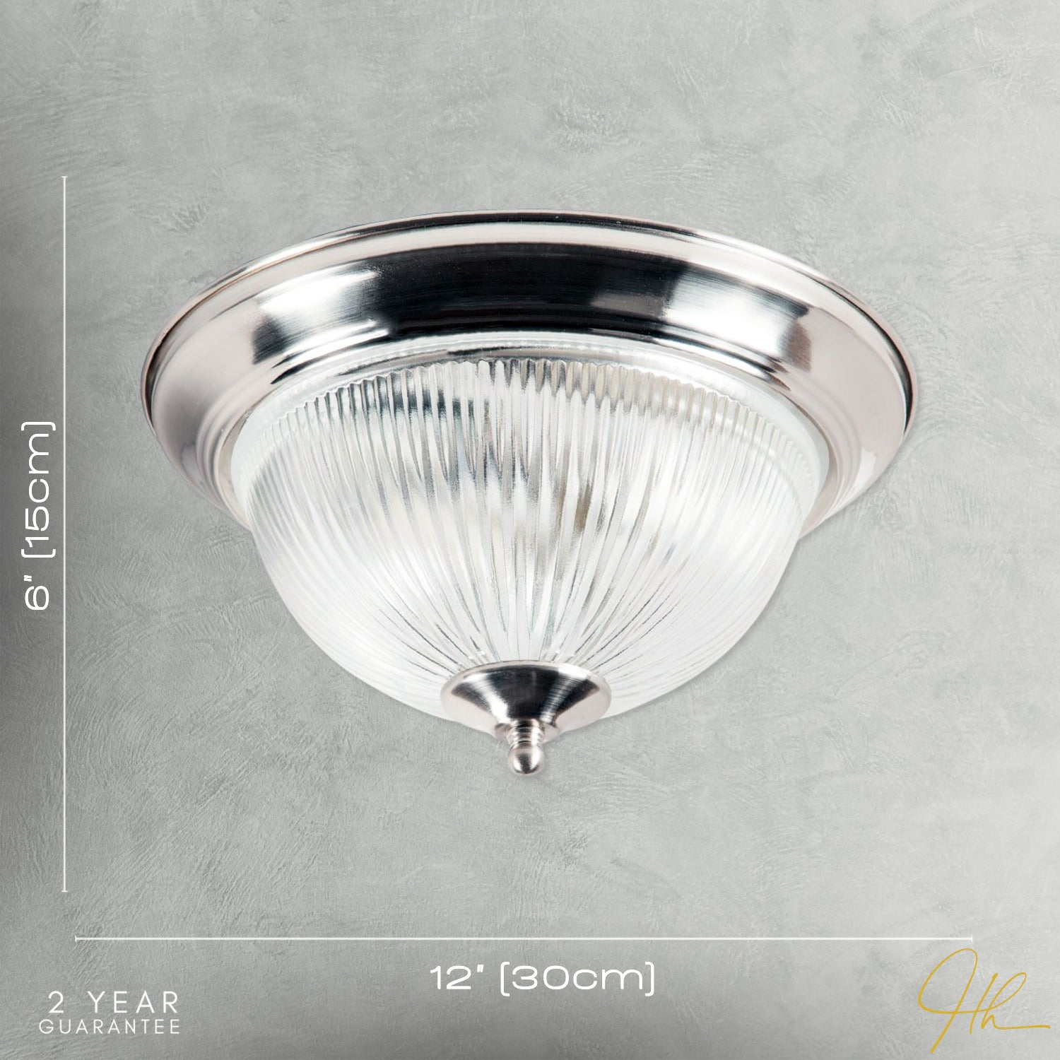 Traditional Satin Chrome IP44 Bathroom Ceiling Light Fitting Image 7