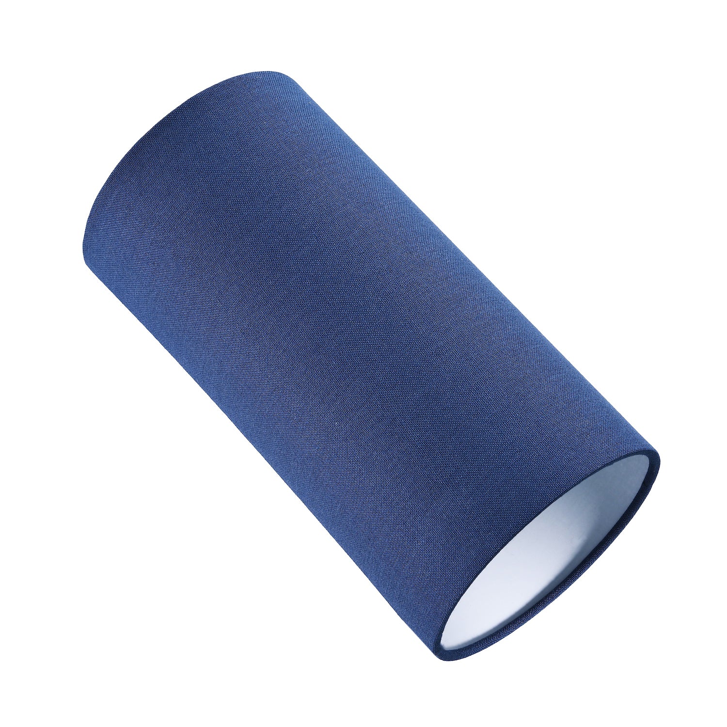 Contemporary and Stylish Midnight Blue Linen Fabric Tall Cylindrical Lampshade Image 4