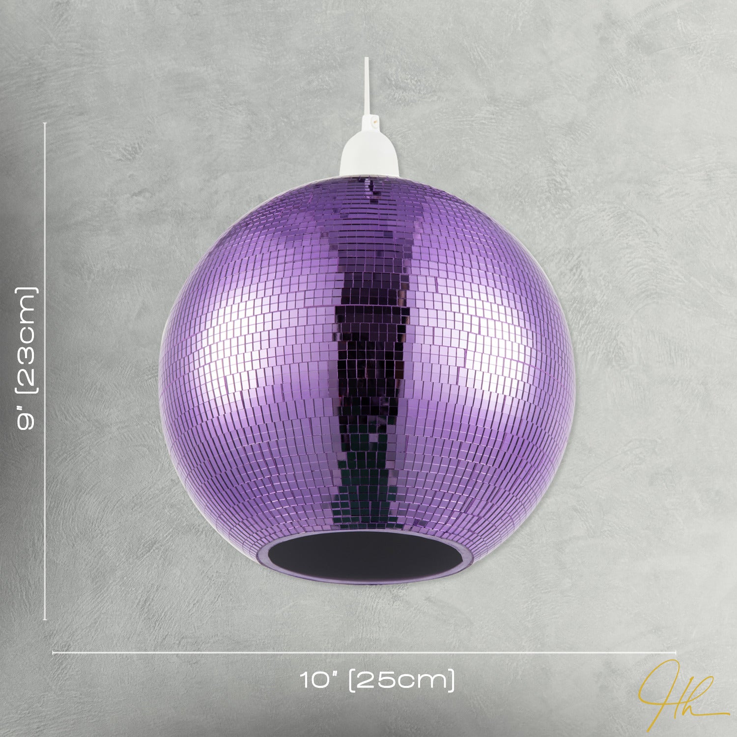 Shiny Disco Mosaic Ball in Vibrant Purple Mirrored Tiled Retro Style Image 7