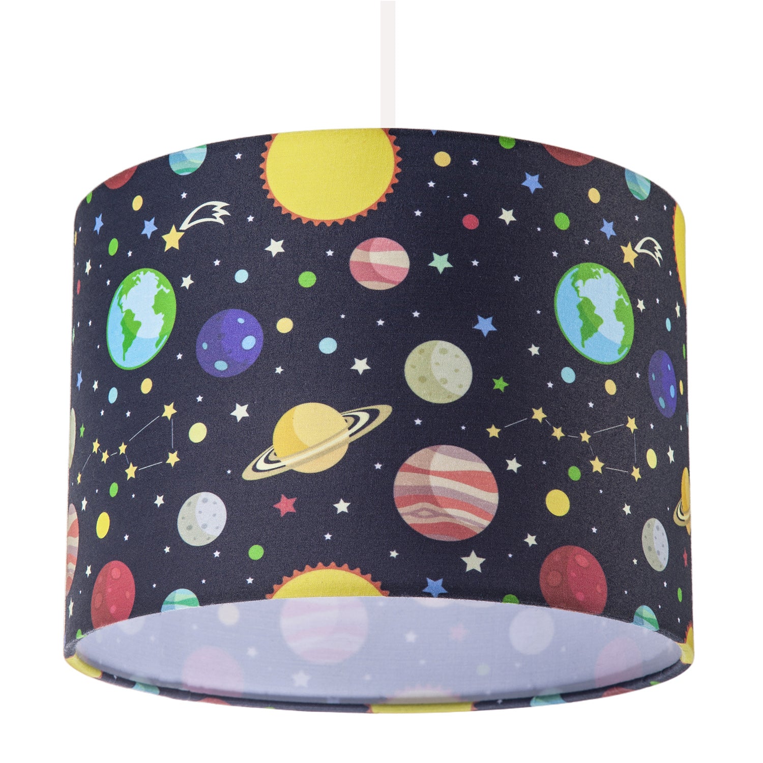 Outer Space Lamp Shade with Colourful Planets Stars and Constellations Image 5