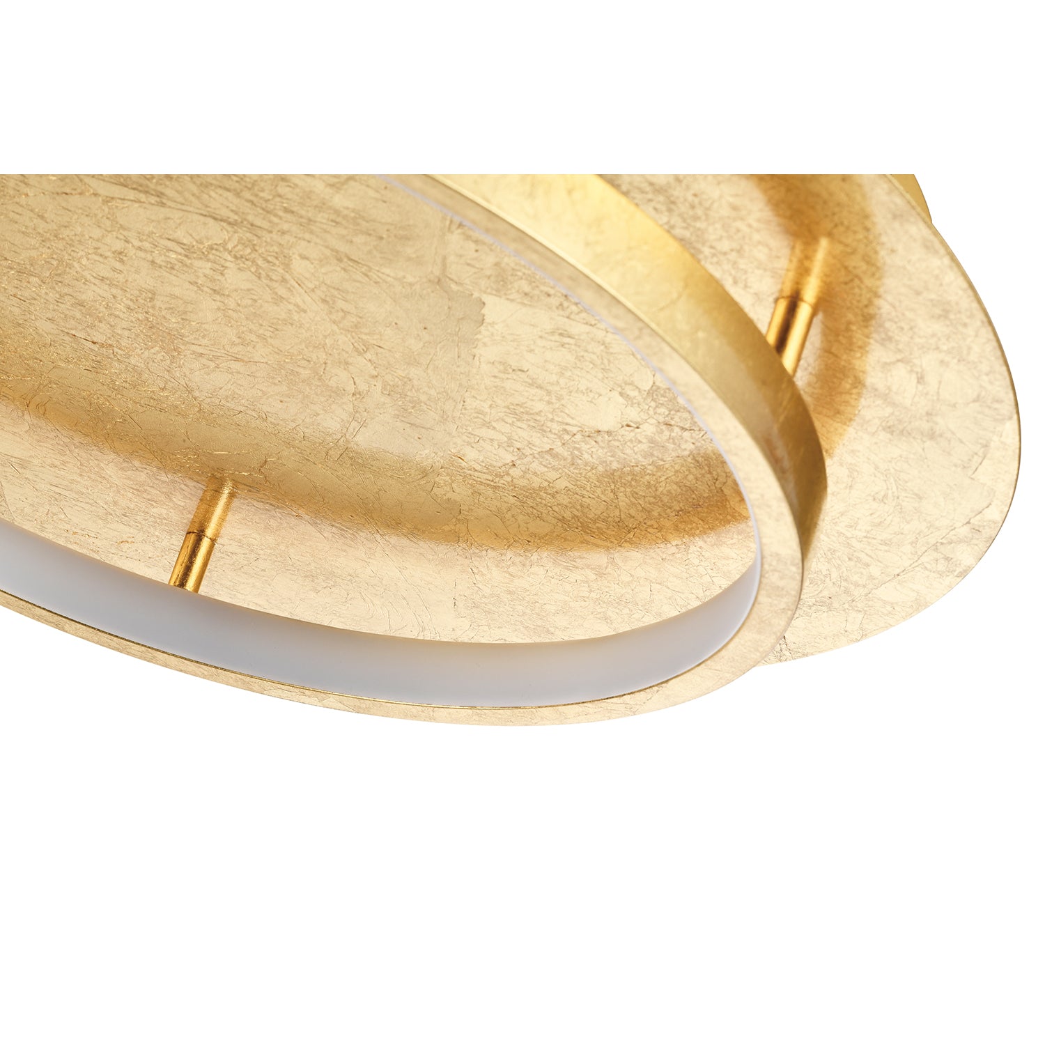 Stunning Flush Mount LED Ceiling Light Fitting with Brushed Gold Foil Finish Image 4