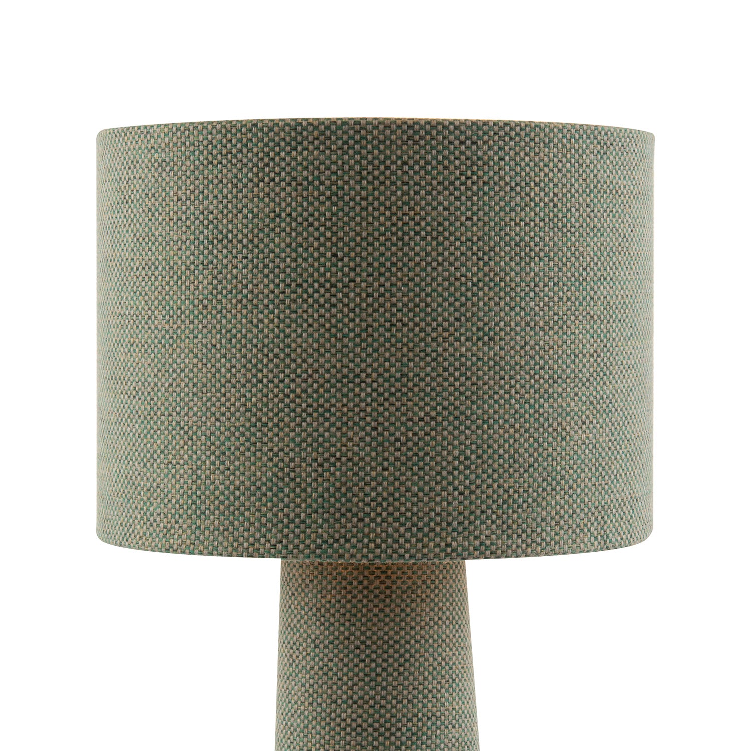 Forest and Olive Green Jacquard Linen Lamp with Fabric Shade and Base Image 3