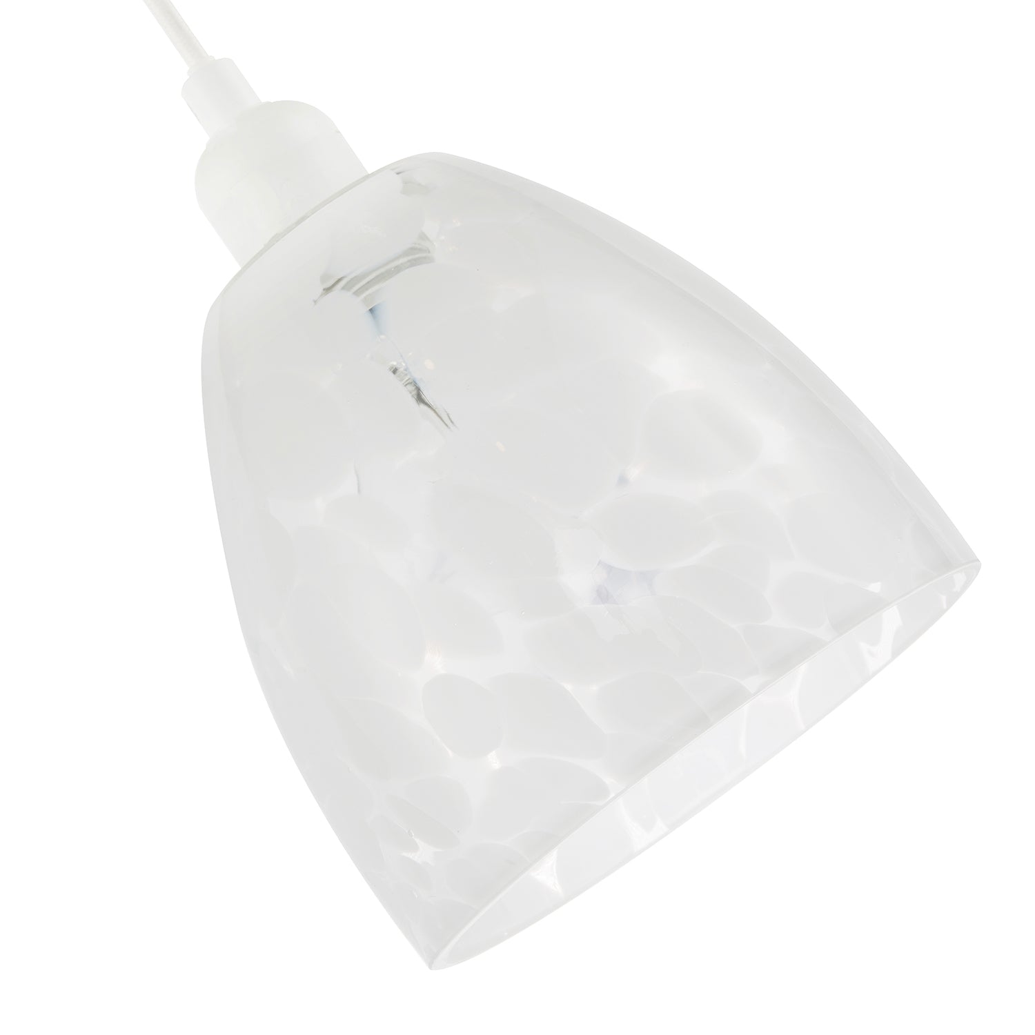 Cylindrical Opal White Snowflake 25cm Glass Pendant Lighting Shade Image 4