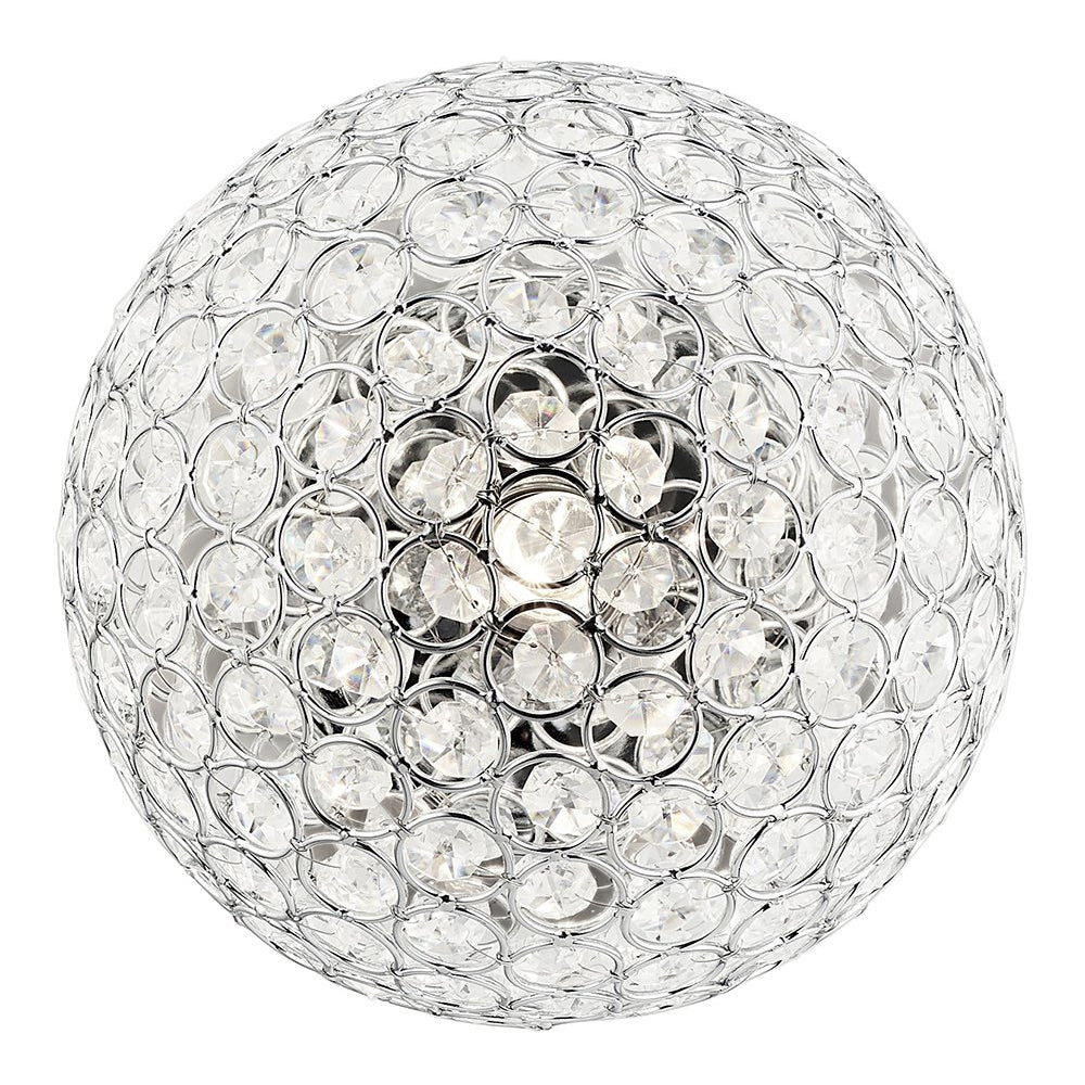 Modern Chrome and Clear Glass IP44 Rated Bathroom Ceiling Light Image 2