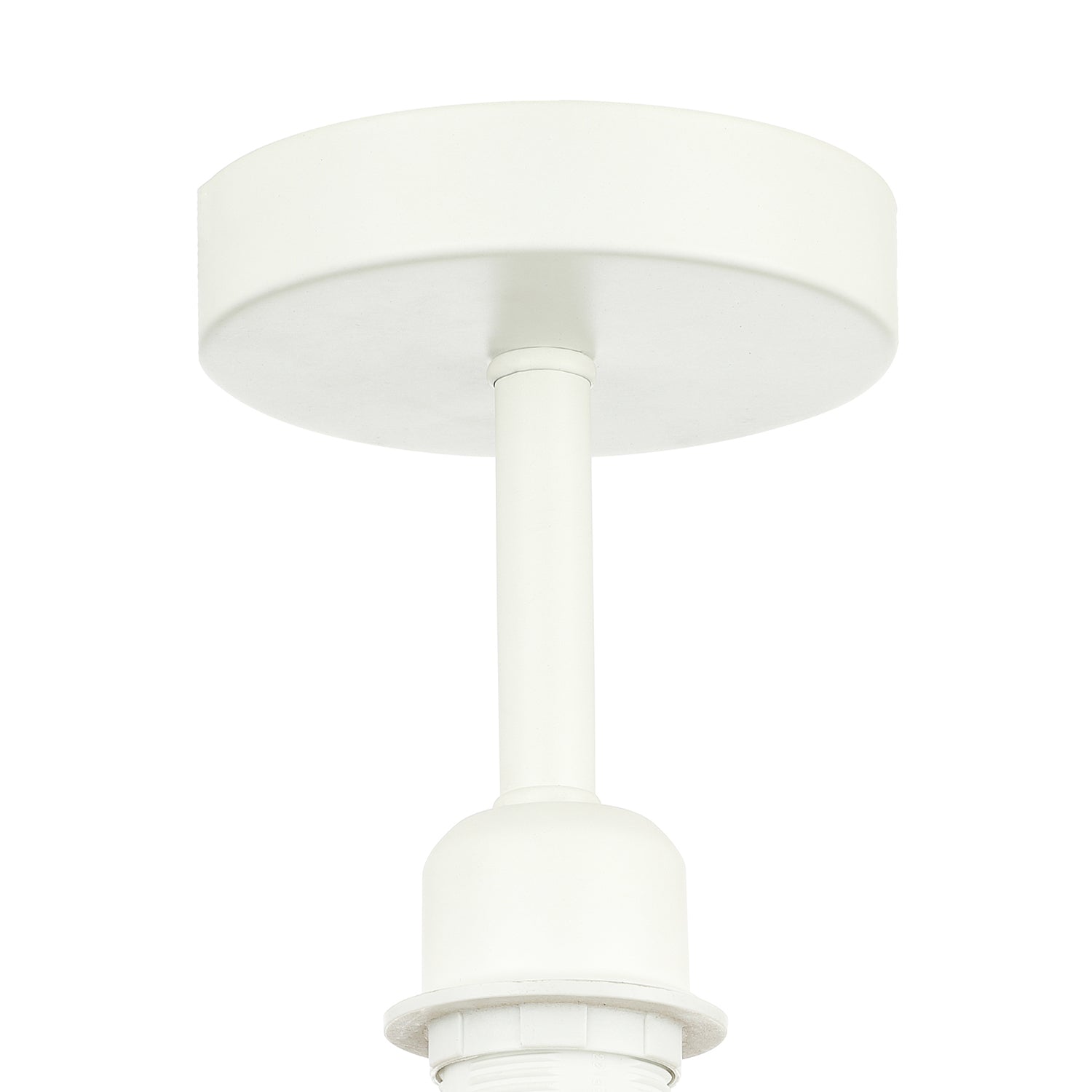 Traditional Matt White Ceiling Light Fitting for Industrial Style Light Bulbs Image 2