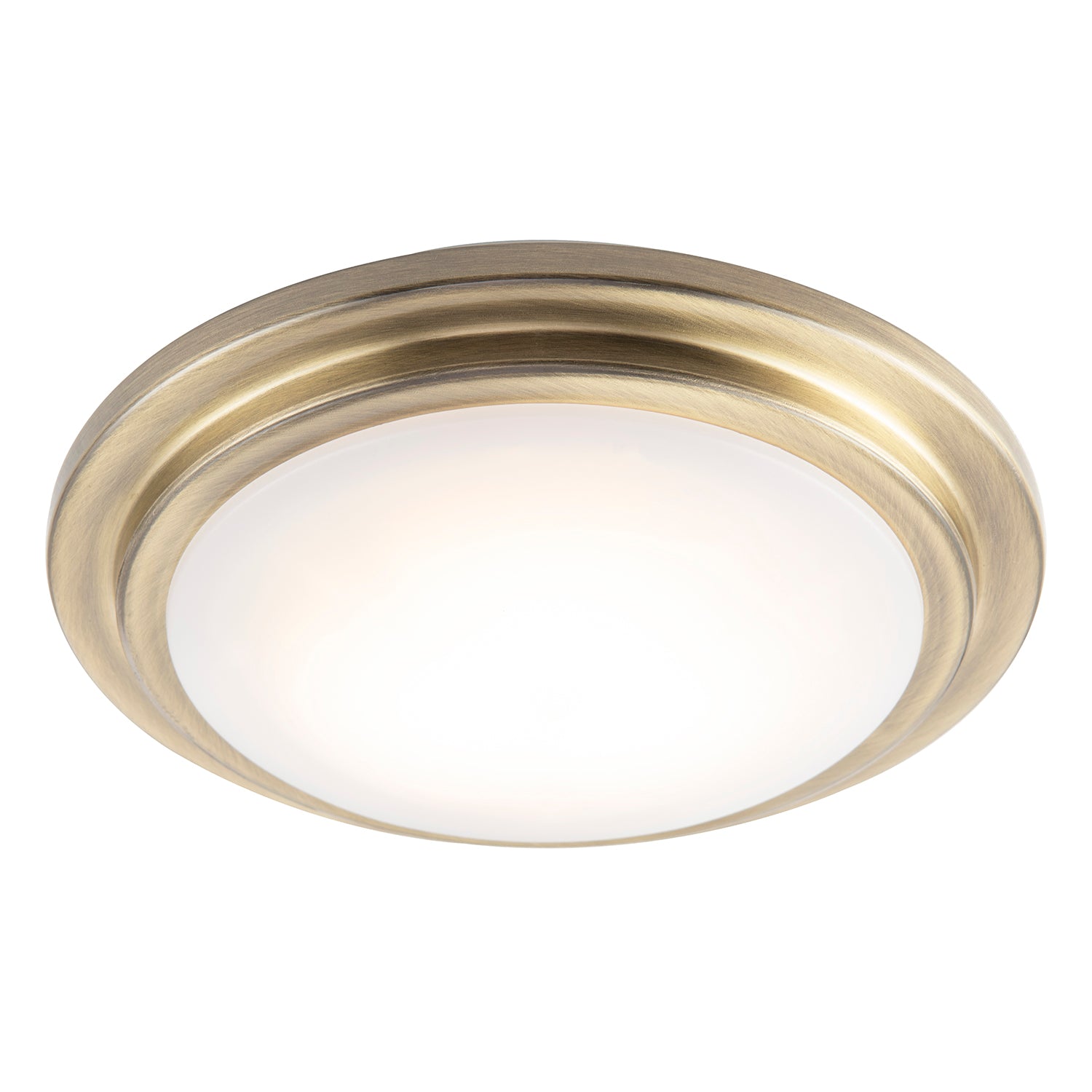 Modern Chic Antique Brass Flush LED Bathroom Ceiling Light Fitting Image 4