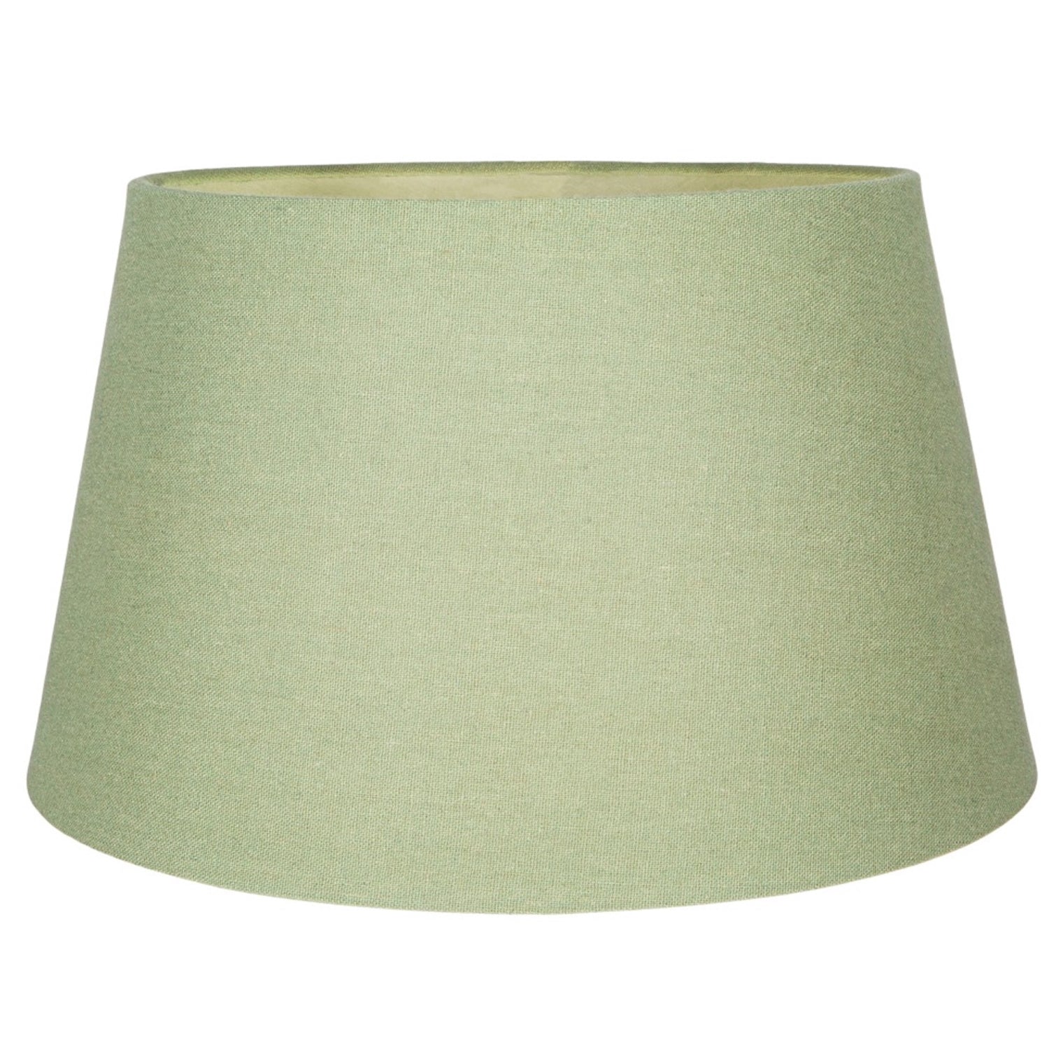 Traditional 14 Inch Olive Green Linen Drum Table/Pendant Lampshade 60w Maximum Image 3