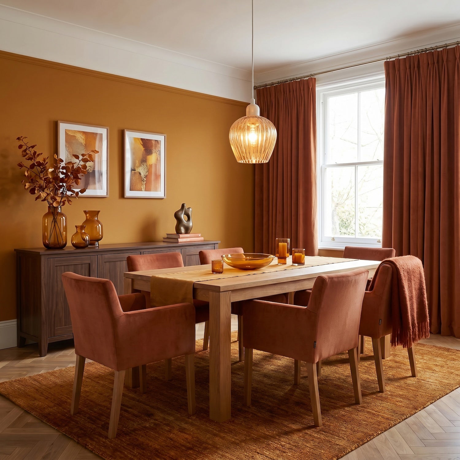 Modern Gold Easy Fit Pendant Lighting Shade with Ridged Fluted Lines Image 6