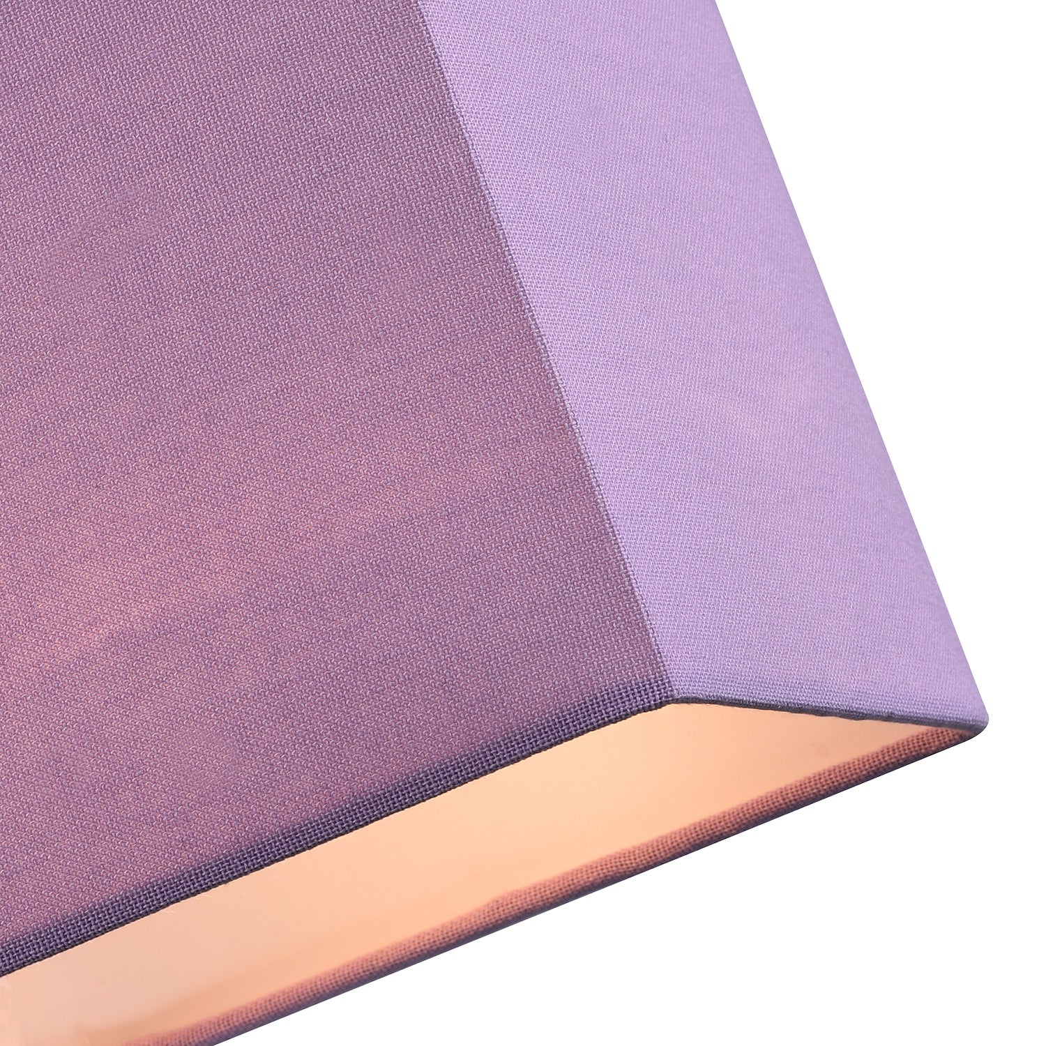 Contemporary and Stylish Soft Lilac Linen Fabric Square 16cm Lamp Shade Image 5