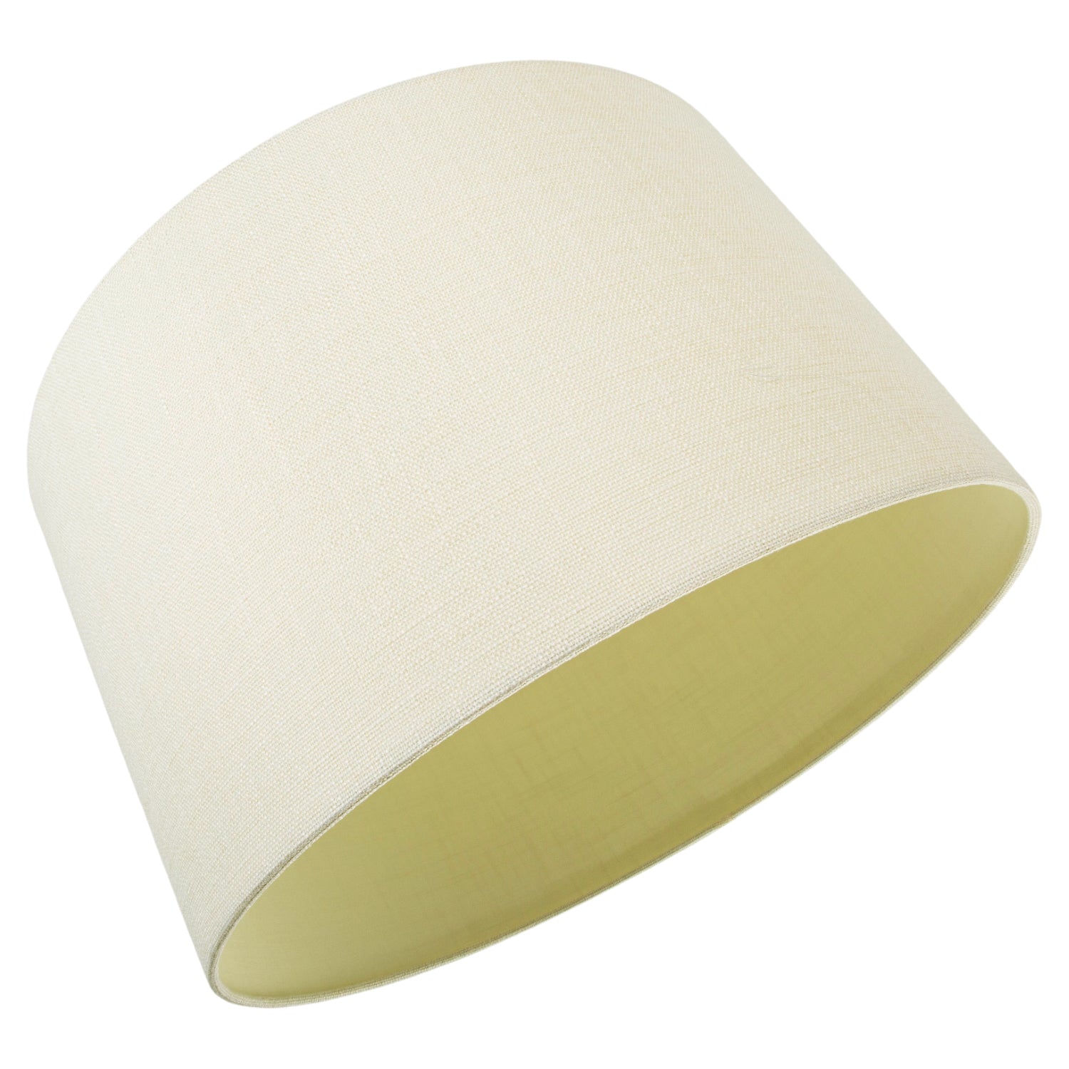 Modern Designer Cream Linen Fabric Lamp Shade with Inner Matching Cotton Lining Image 3