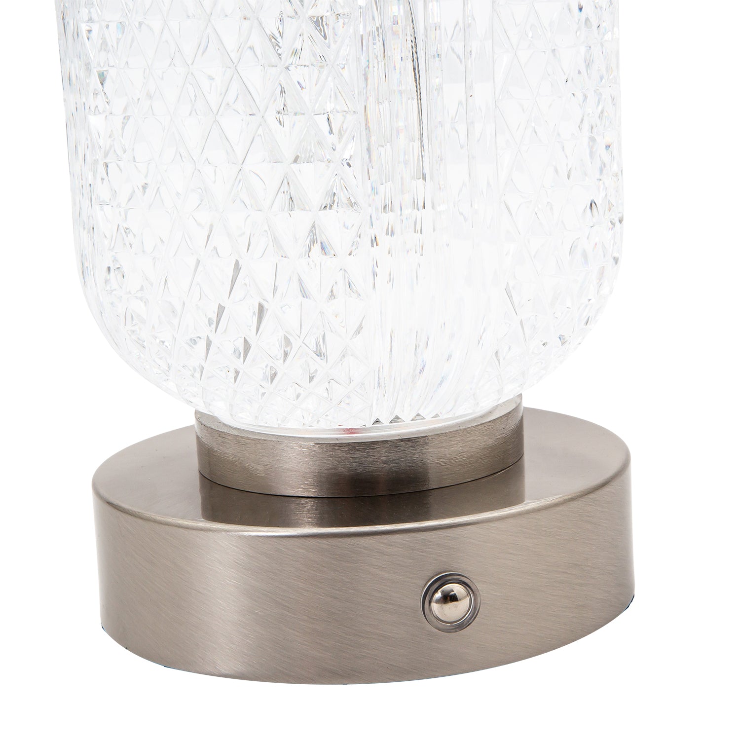 Modern Nickel Rechargeable Touch Dimmable Table Lamp with Glass Shade Image 8