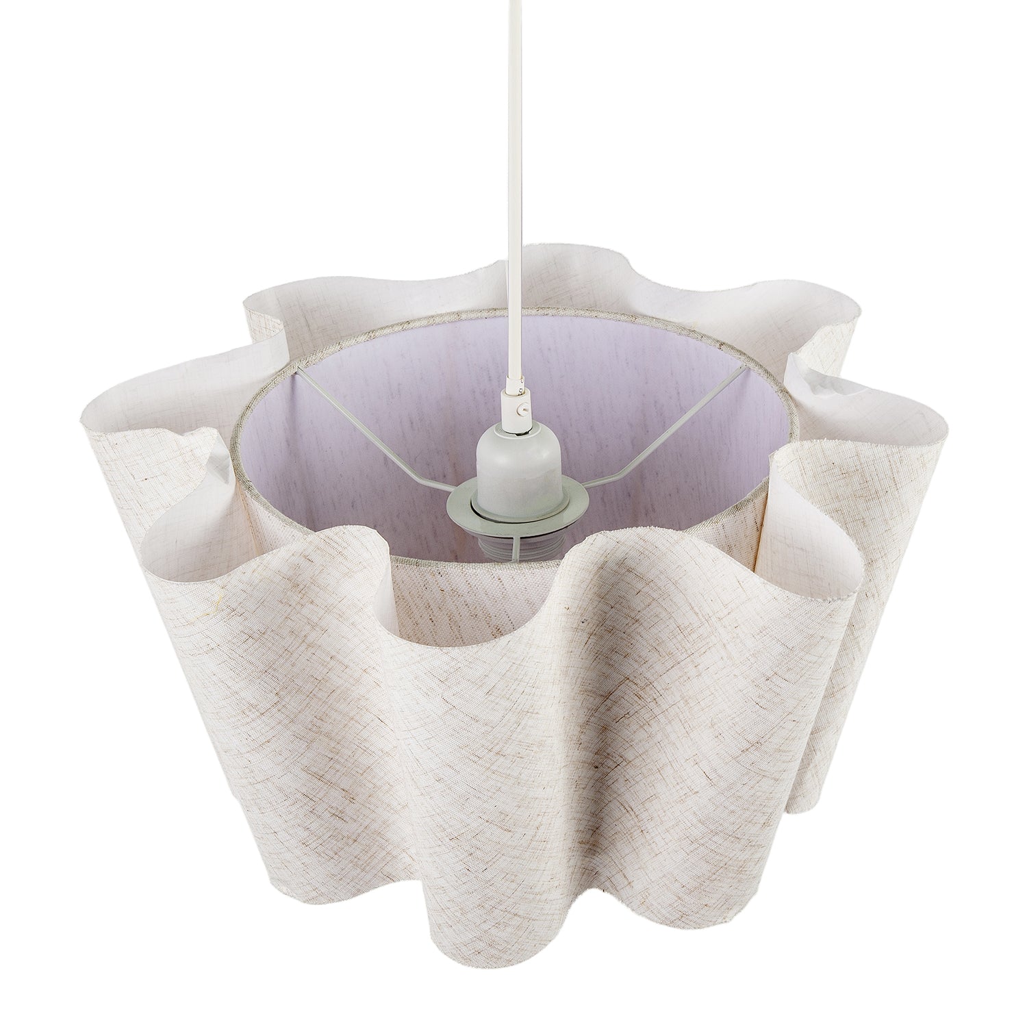Modern Sculptural Pendant Light Shade with Layered Wave Silhouette Image 3