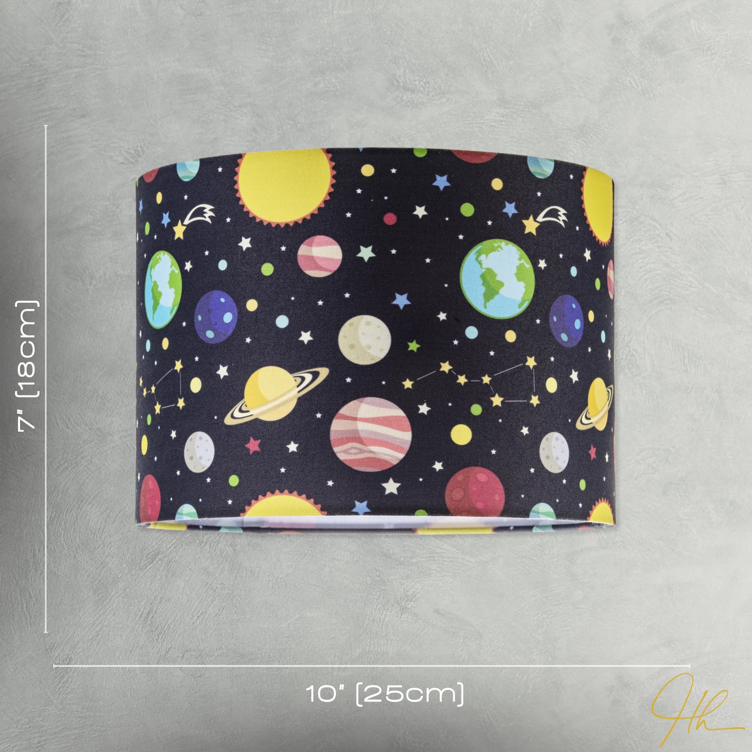 Outer Space Lamp Shade with Colourful Planets Stars and Constellations Image 7