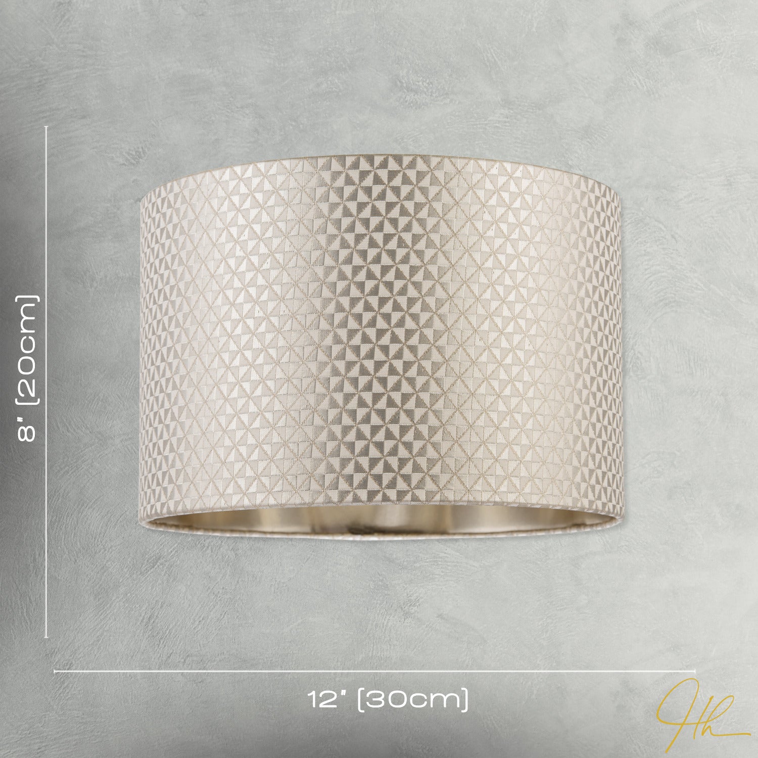 Modern Light Shimmer Taupe Drum Shade with Inner Champagne Gold Lining Image 7