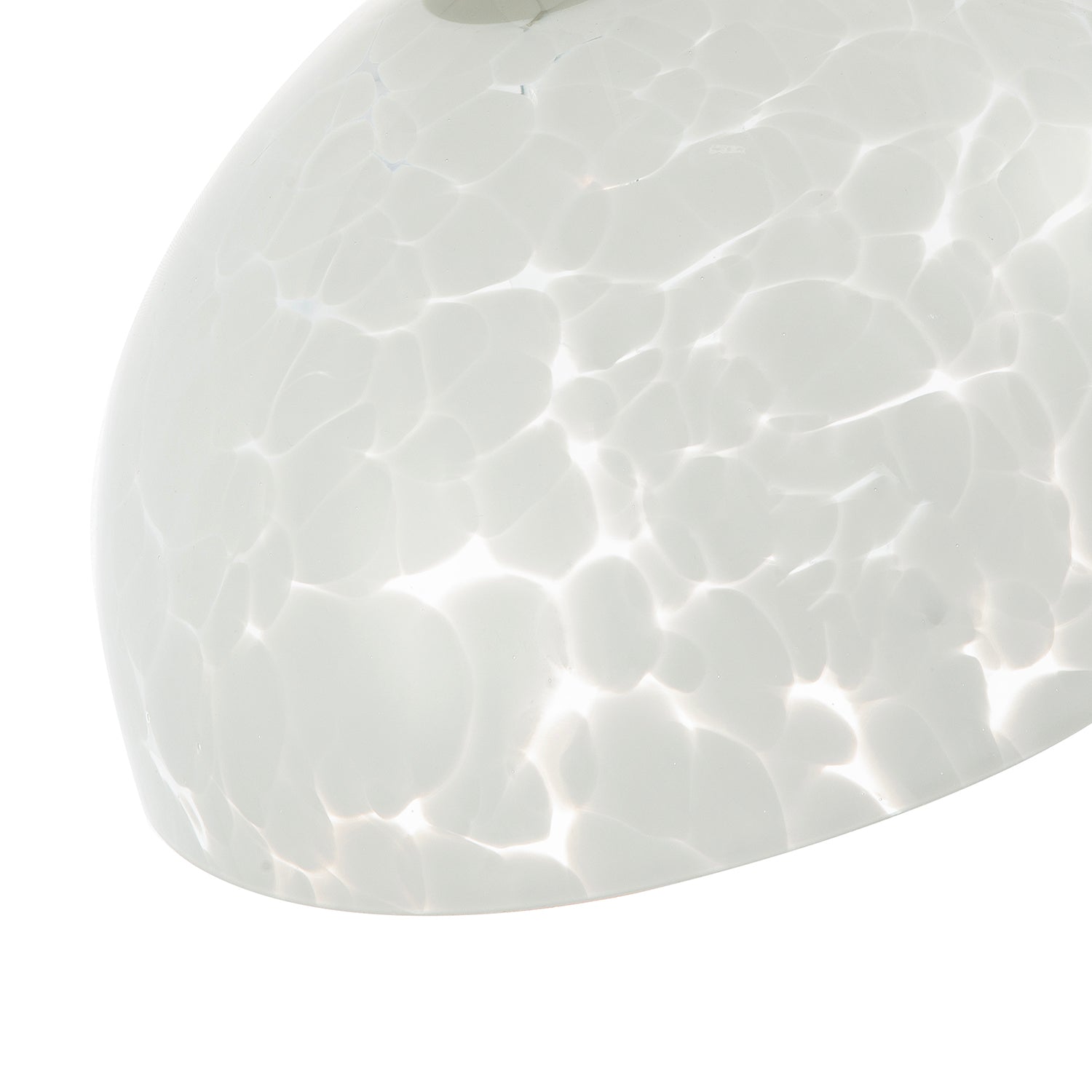 Modern Opal White Snowflake 30cm Domed Glass Pendant Ceiling Shade Image 5