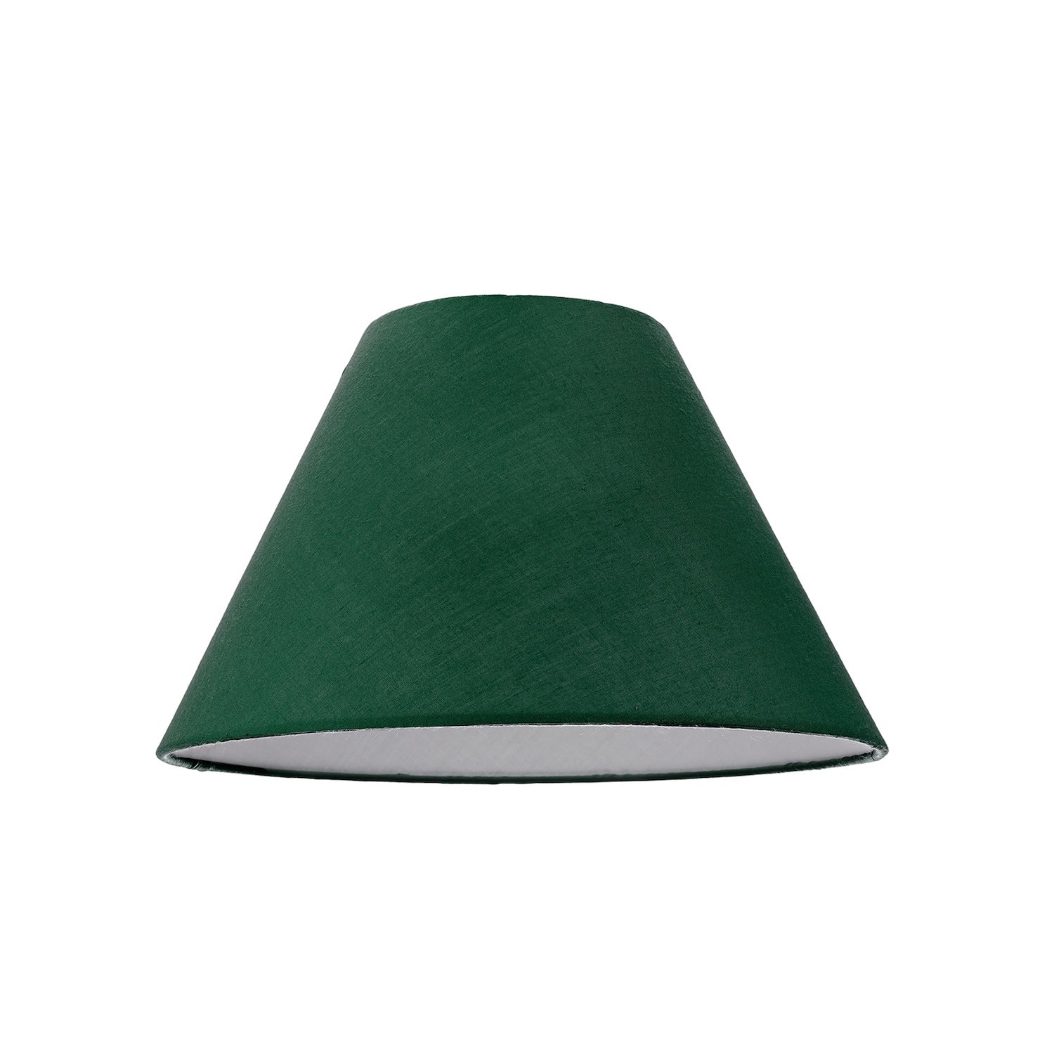 Traditional 8 Inch Forest Green Cotton Fabric Coolie Lamp Shade Image 1