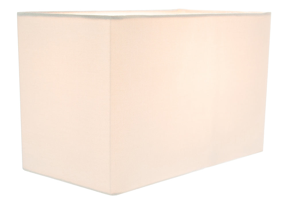 Contemporary and Stylish Soft Cream Linen Fabric Rectangular Lamp Shade Image 4