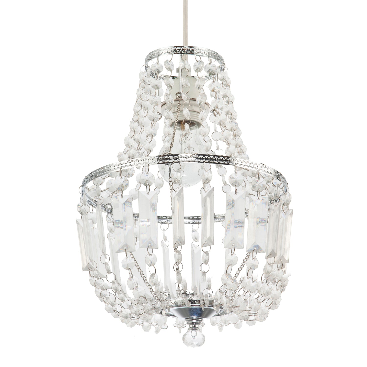 Traditional Vintage Style Pendant Lighting Shade with Clear Acrylic Image 5
