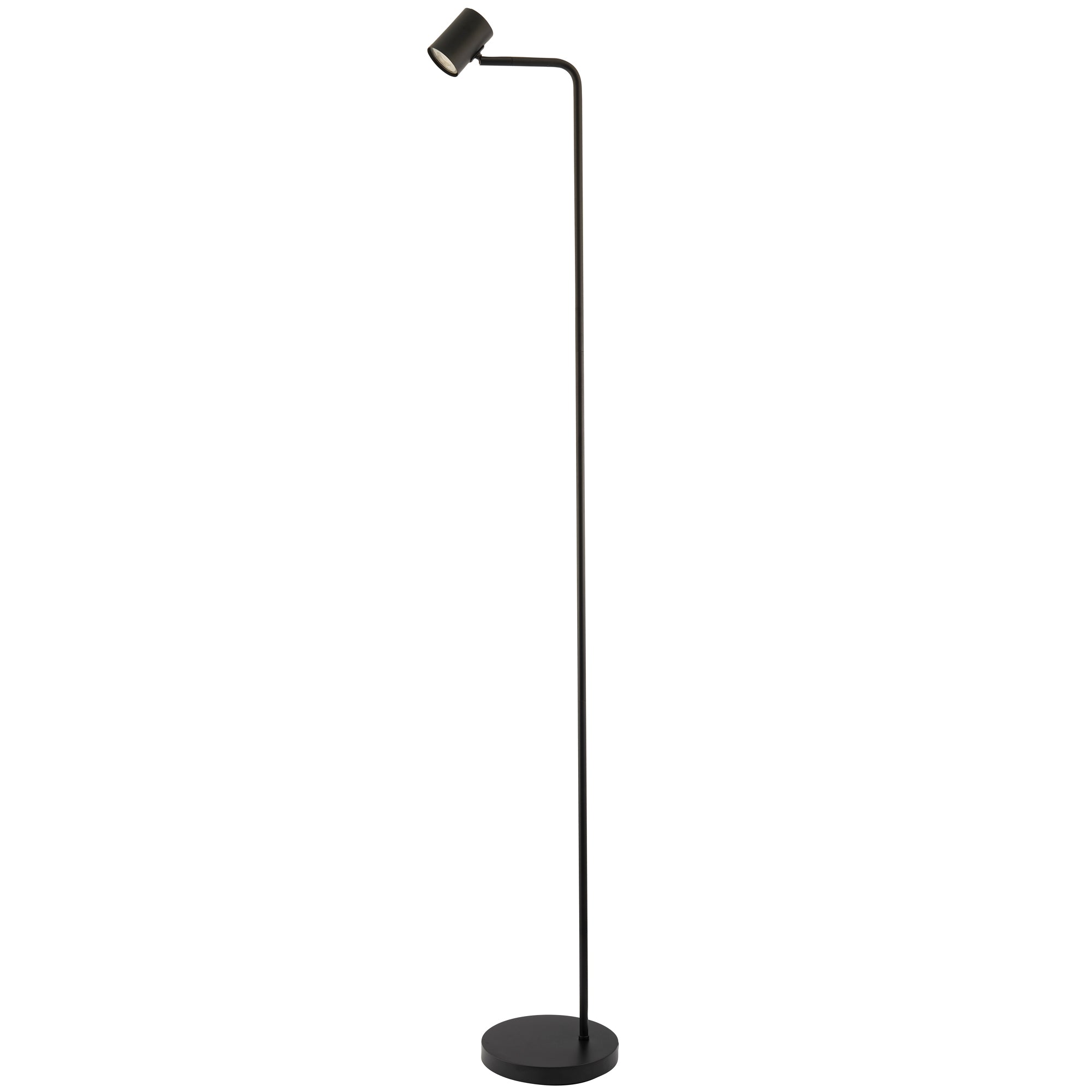 Modern LED Spot Matt Black Metal Floor Lamp with Foot Switch and Adjustable Head Image 2