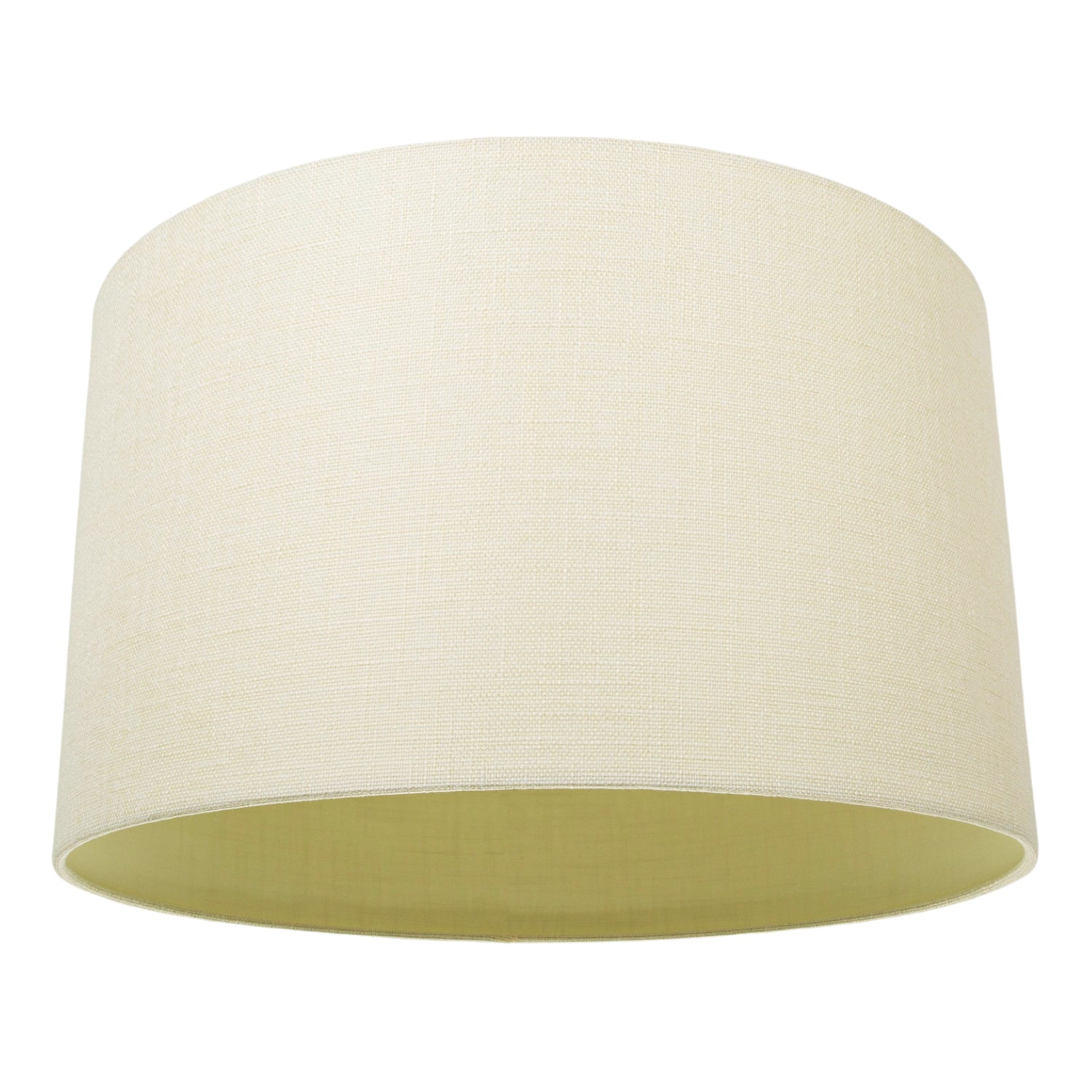 Modern Designer Cream Linen Fabric Lamp Shade with Inner Matching Cotton Lining Image 1