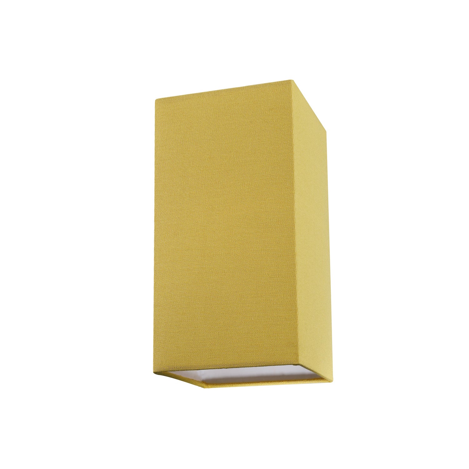 Contemporary and Stylish Ochre Linen Fabric Tall Rectangular 25cm Lampshade Image 1