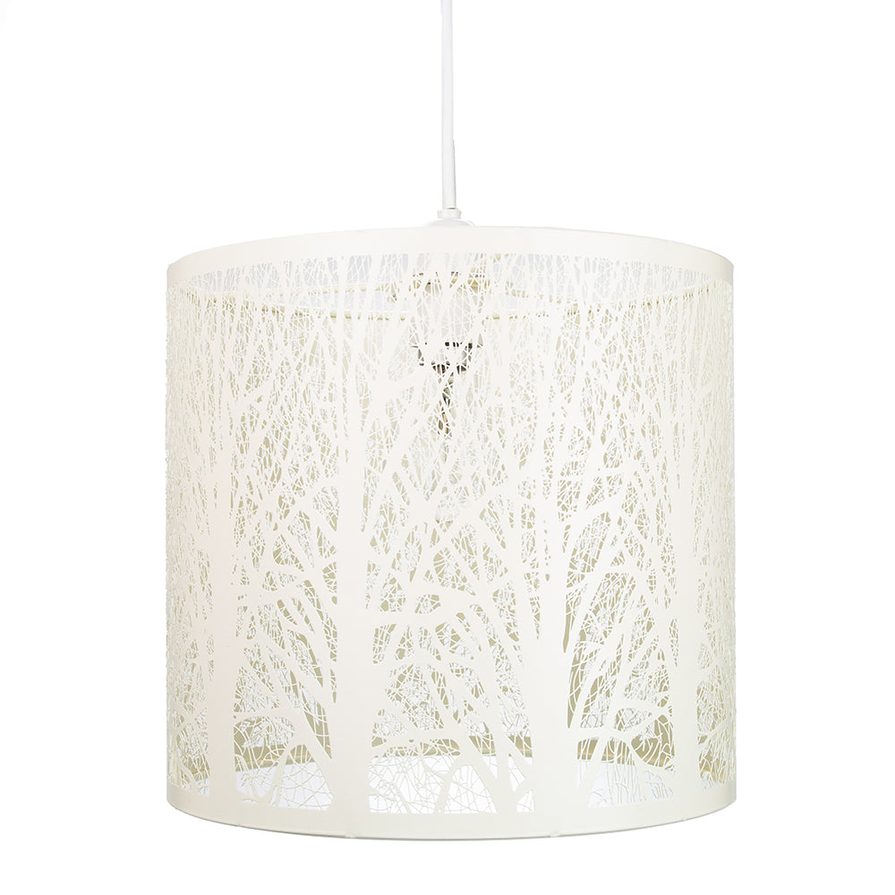 Unique and Beautiful Soft Cream Metal Forest Design Ceiling Pendant Shade Image 1