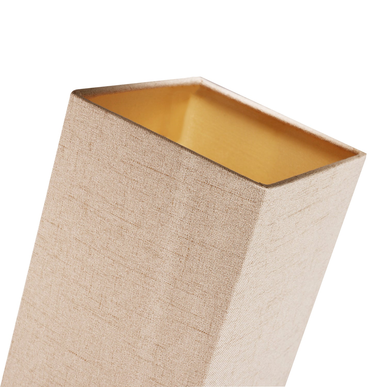 Modern and Stylish Stitched Effect Taupe Linen Fabric Rectangular 25cm Lampshade Image 3