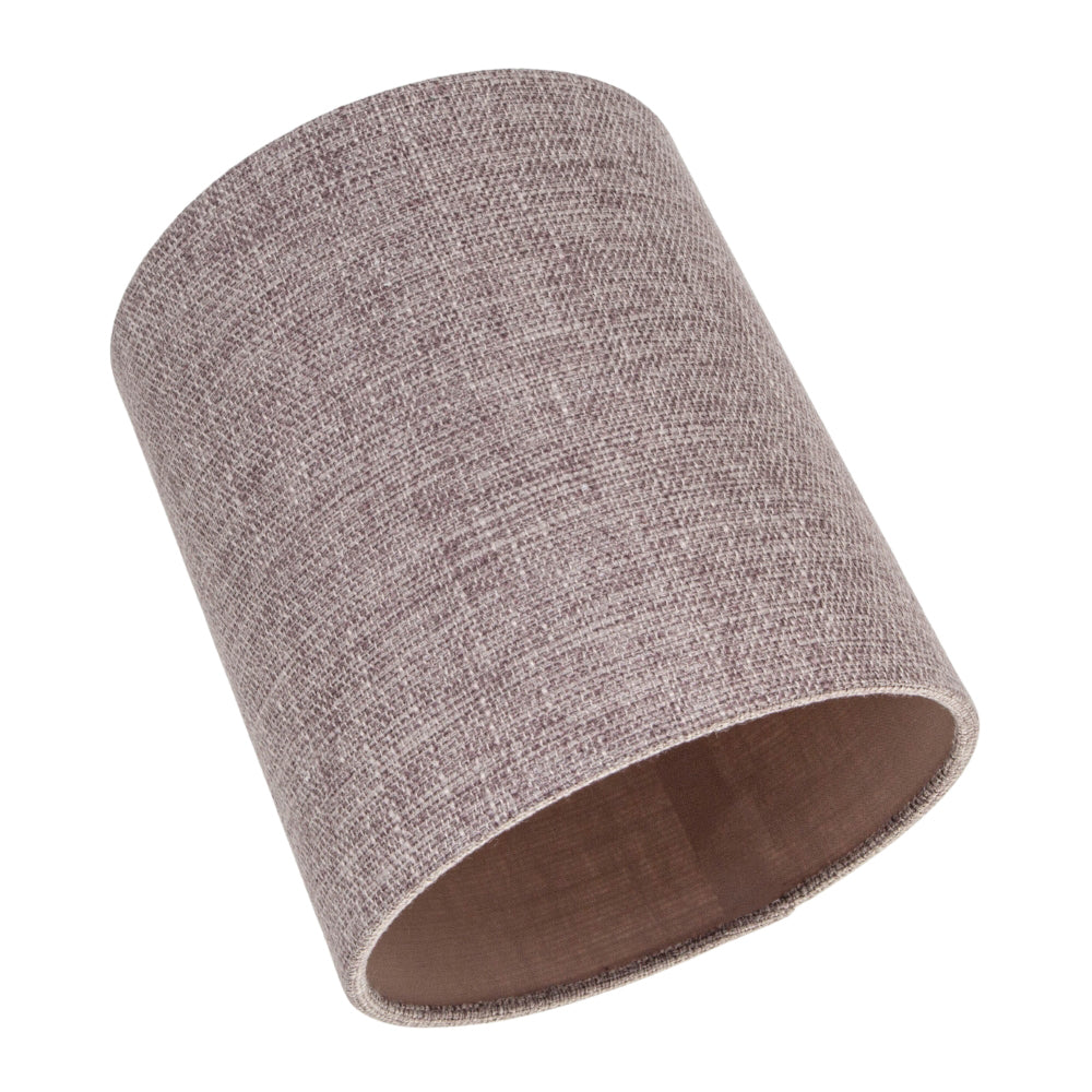 Modern and Sleek Ash Grey Linen Fabric 6" Cylindrical Lamp Shade 60w Maximum Image 4