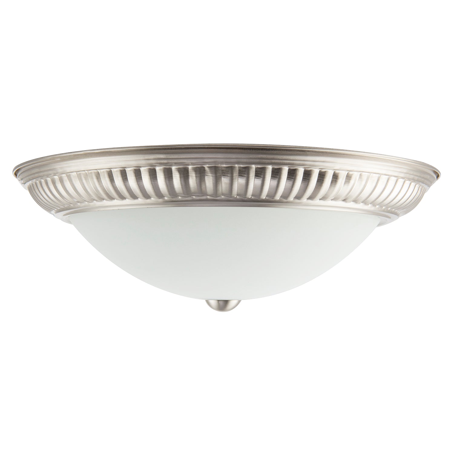 Modern LED IP44 Flush Ceiling Light in Satin Nickel with Sensor Image 5