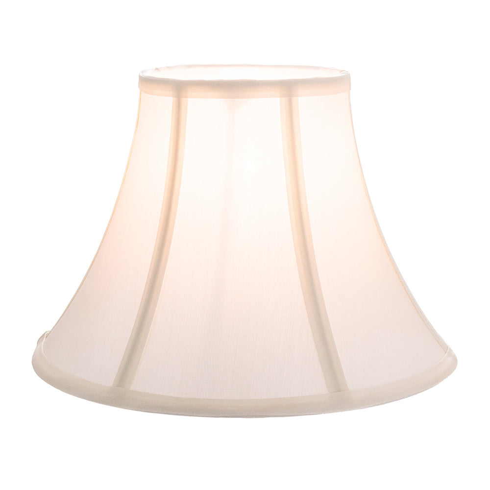 Traditional Empire Shaped 12 Inch Lamp Shade in Rich Silky Cream Cotton Fabric Image 2