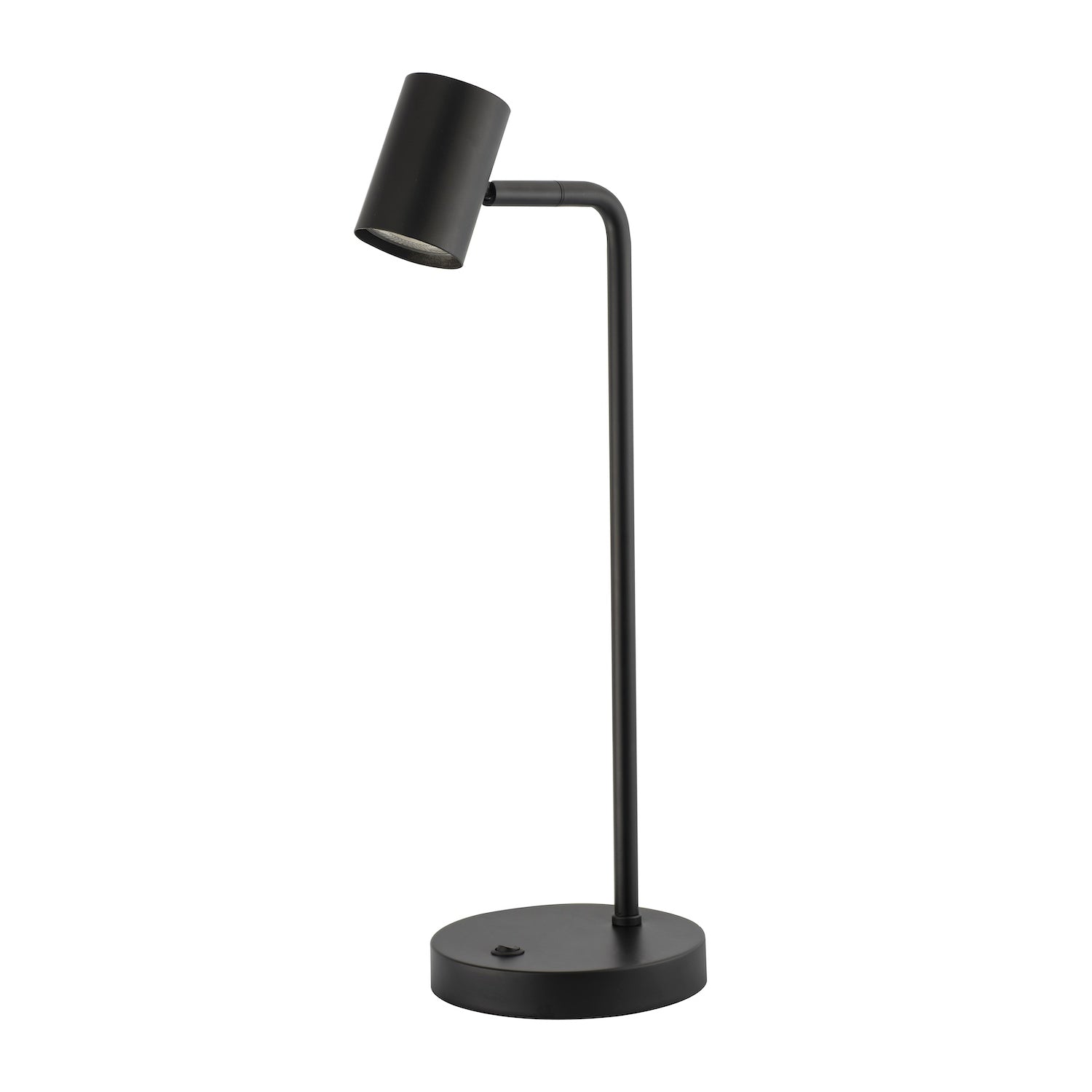 Modern LED Spot Matt Black Metal Desk Lamp with Base Switch and Adjustable Head Image 2