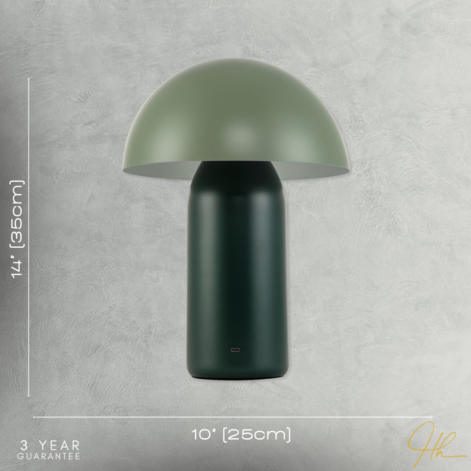 Modern Rechargeable Mushroom Lamp in Two Tone Green with Touch Button Image 7