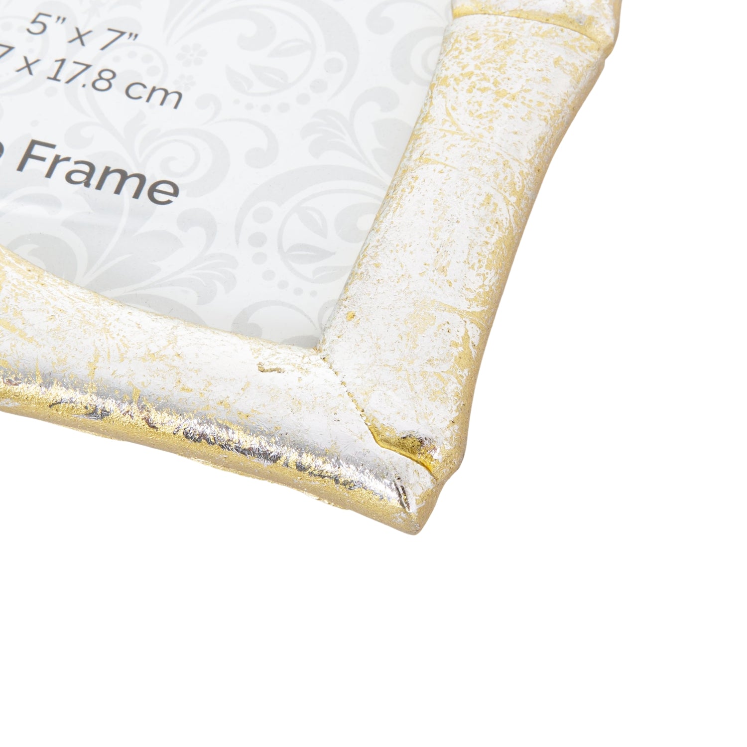 Modern 5x7 Resin Photo Frame with Bamboo Stalk Trim in Metallic Gold and Silver Image 5