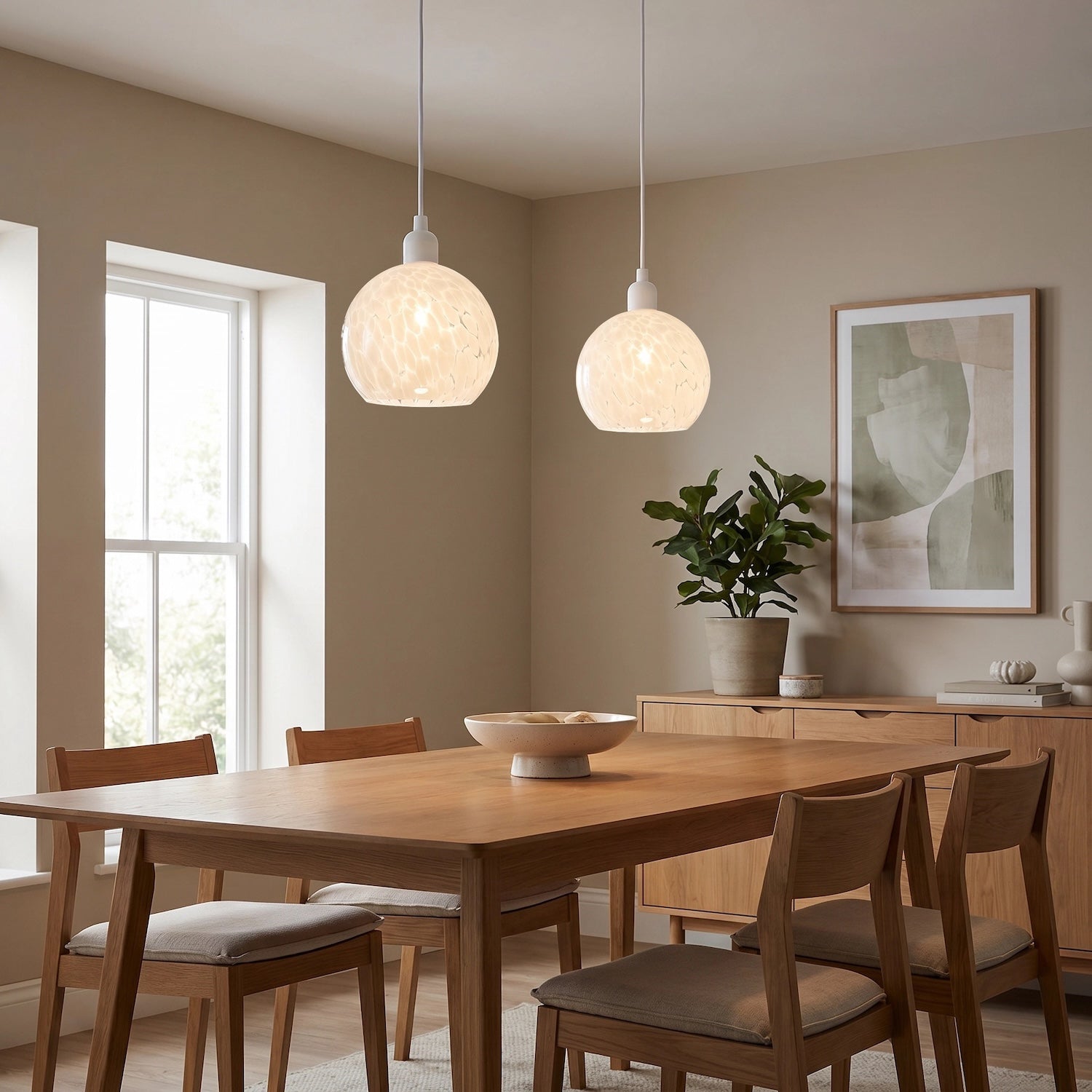 Modern Opal White Snowflake 20cm Glass Pendant Ceiling Lamp Shade Image 6
