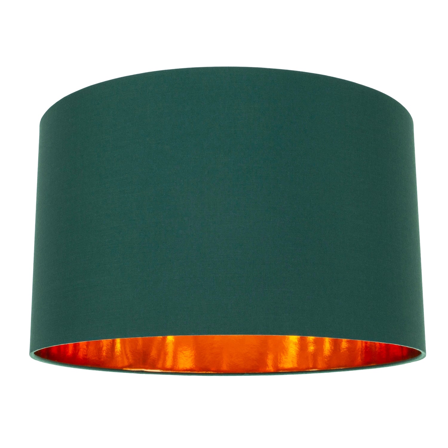 Contemporary Green Cotton 20" Floor/Pendant Lamp Shade with Shiny Copper Inner Image 1