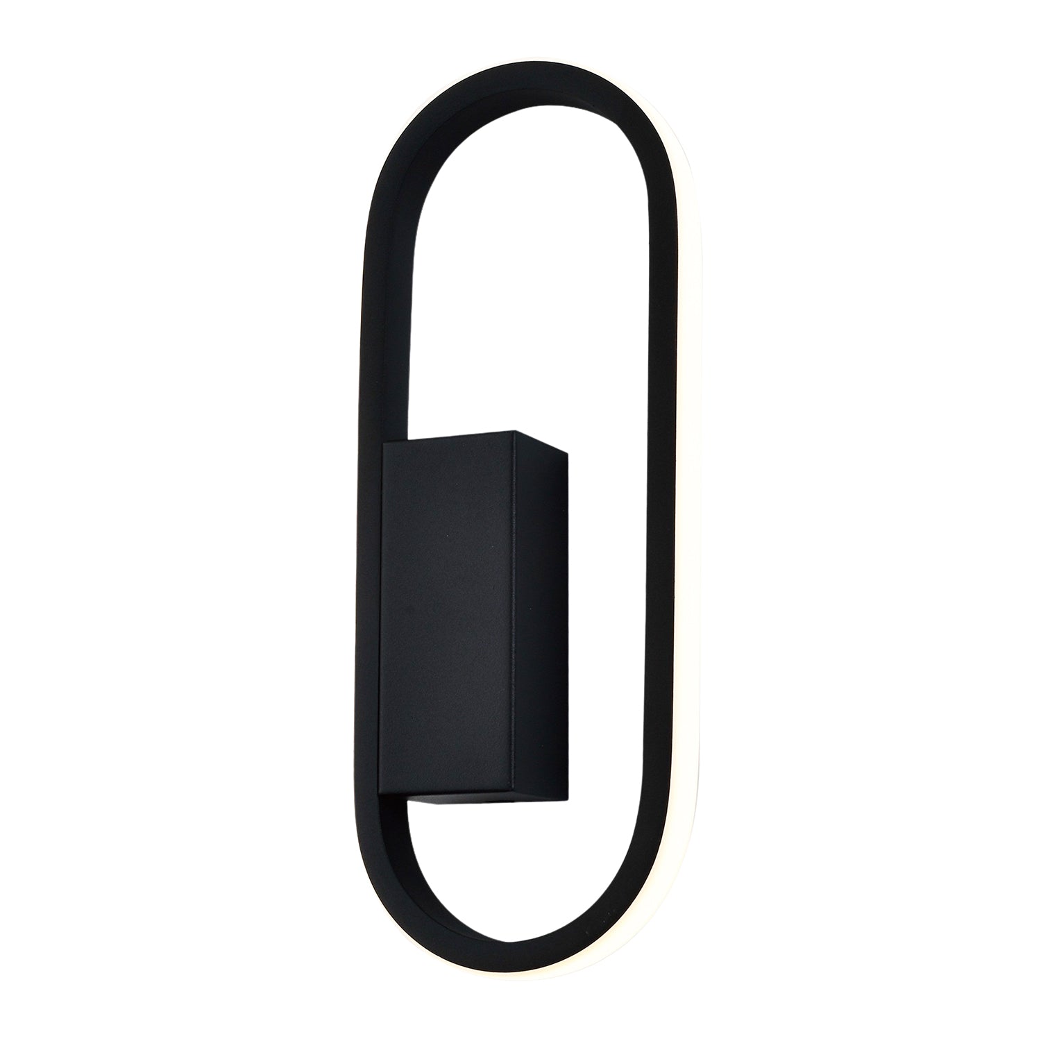 Modern Feature Style LED Wall Lighting Fitting in Matte Black Metal Image 2