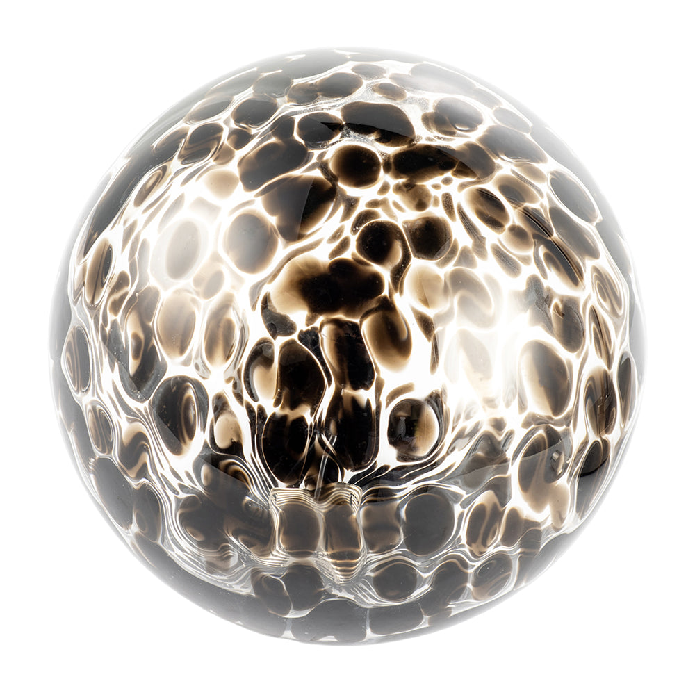 Stylish Pair of Round Black Snowflake Glass Shades for G9 Lamp Holders Image 3
