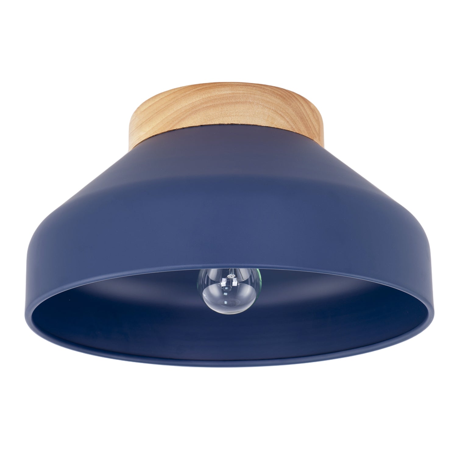 Chic Scandinavian Designed Semi Flush Ceiling Light in Midnight Blue Image 1